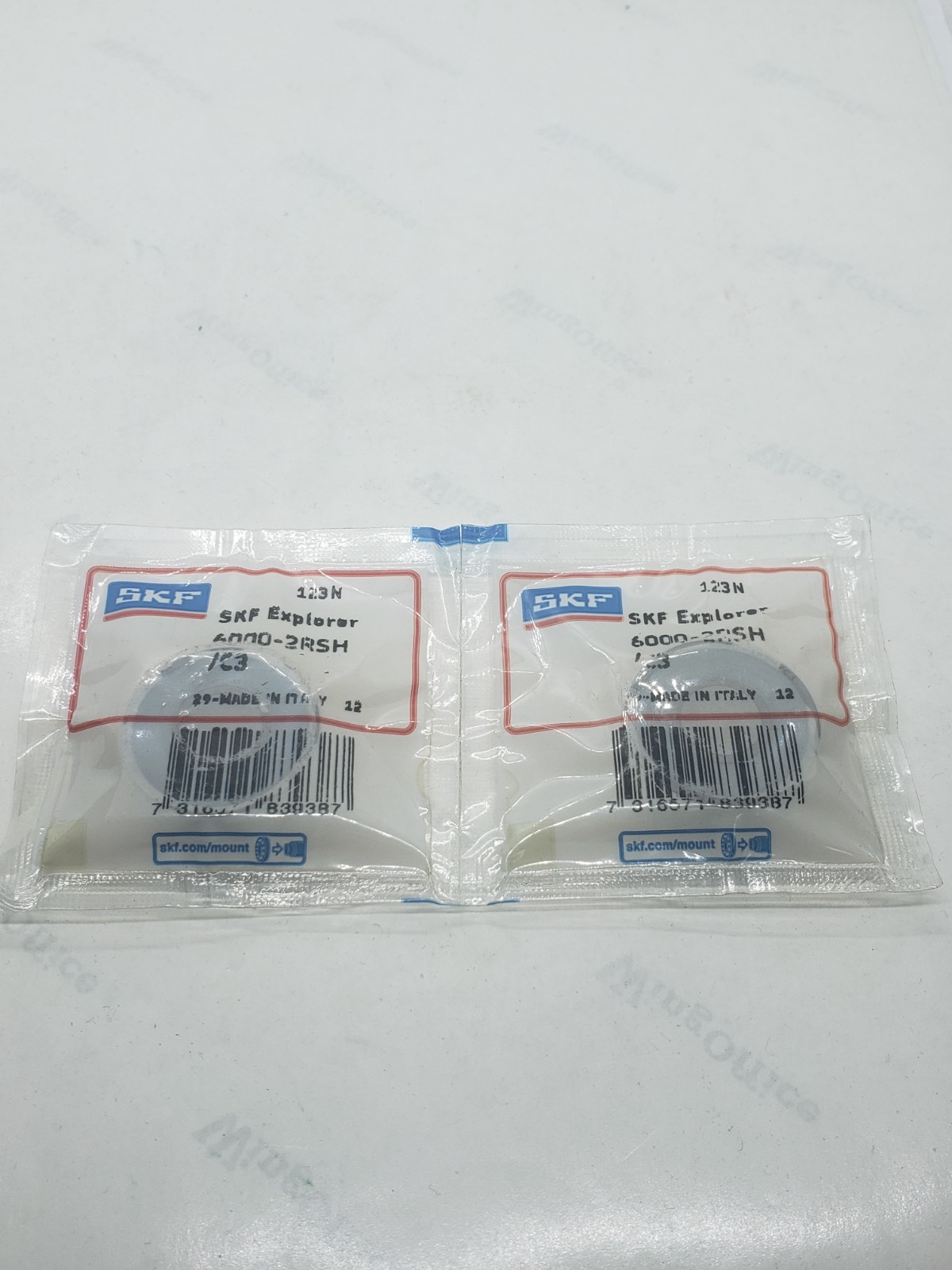 SKF 6000-2RSH/C3 DEEP GROOVE BALL BEARING 10x26x8mm, LOT OF 2, NIB