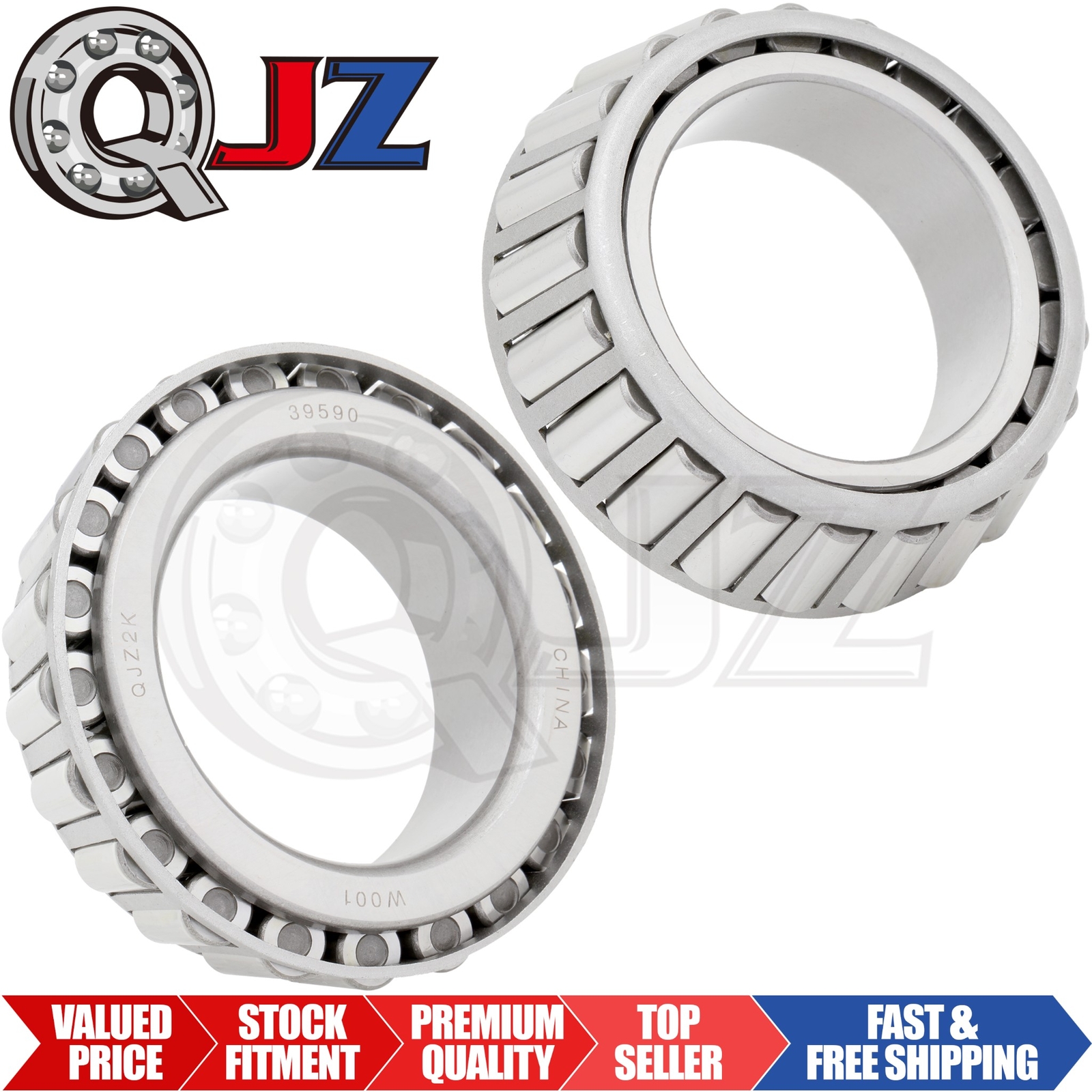 [Qty.2] BR-39590 Tapered Roller Bearing Single-Cone [2-5/8in ID x 1.1875in W]