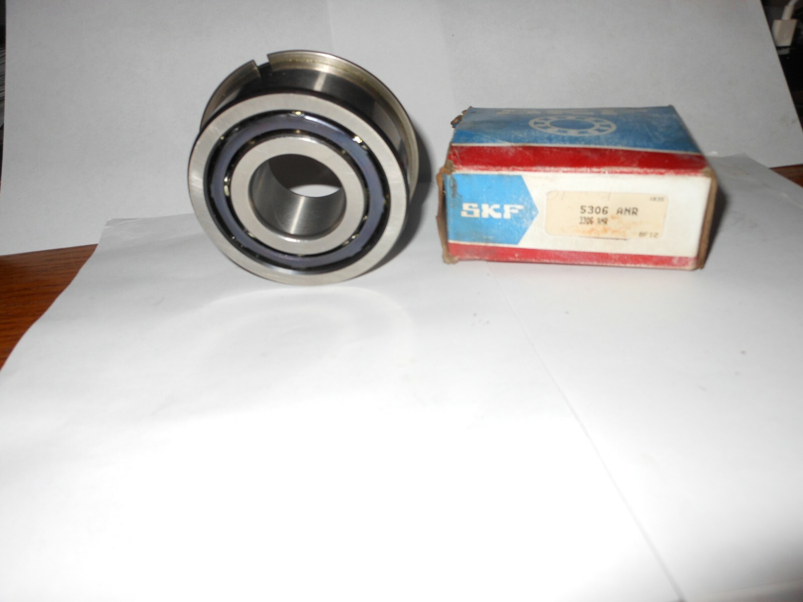 SKF 5306 ANR~~MADE IN USA~DOUBLE ROW ANGULAR CONTACT BALL BEARING WITH SNAP RING