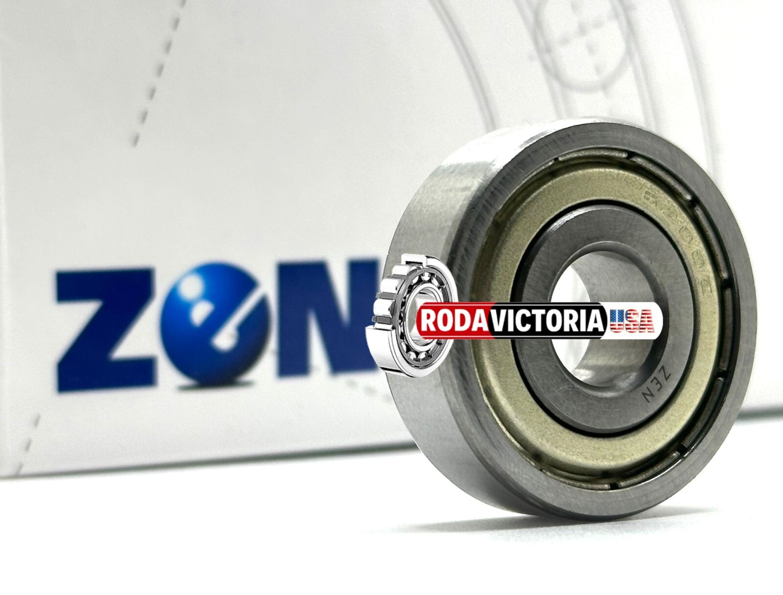 ZEN 6200 ZZ C3 EMQ DEEP GROOVE BALL BEARING, METAL SHIELDED 10x30x9mm