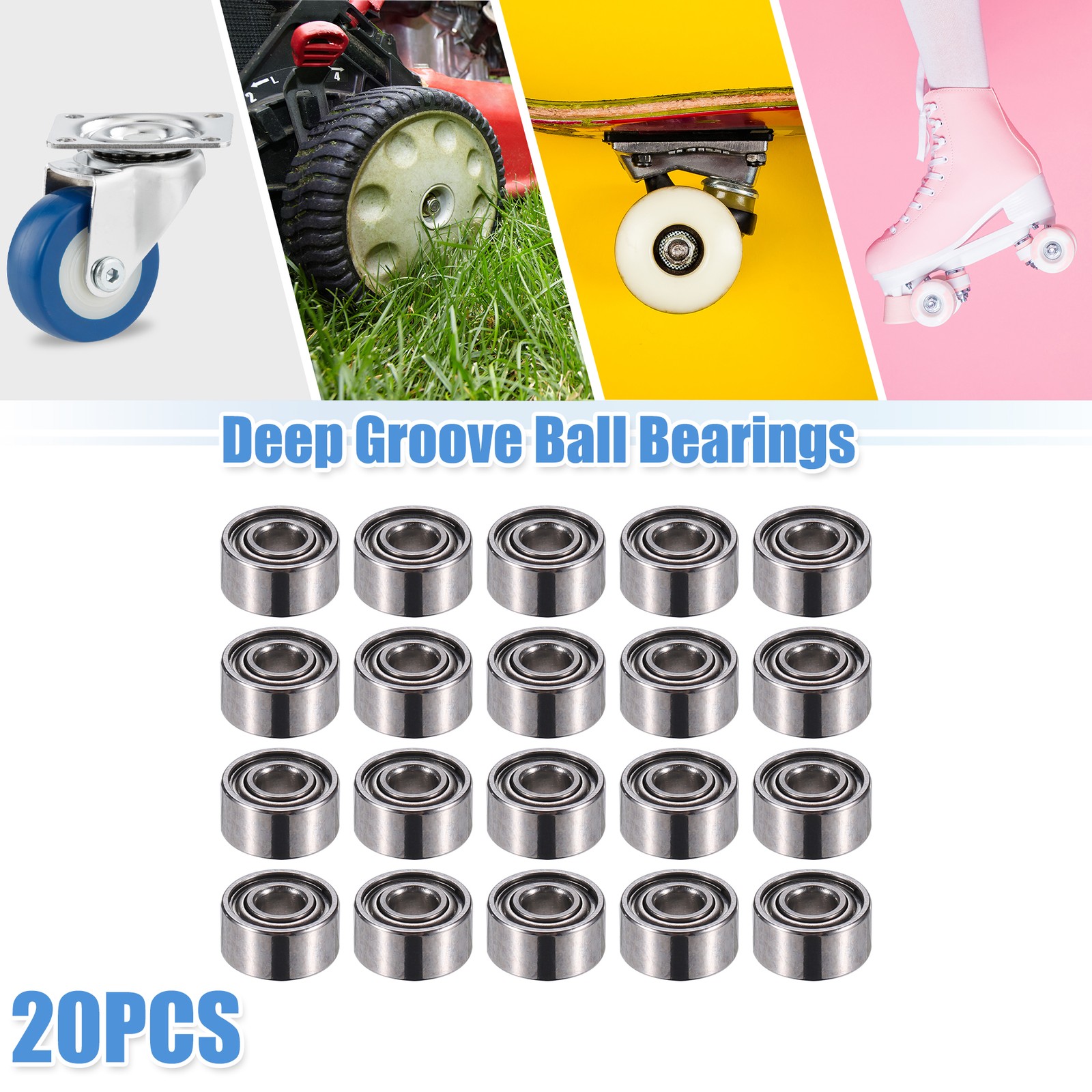 20pcs 682ZZ 2x5x2.3mm Double Metal Shield Single Row Deep Groove Ball Bearings