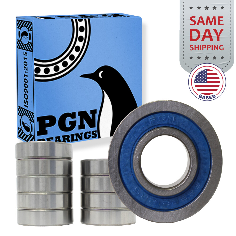 (10) 6202-2RS Premium Rubber Seal Ball Bearing C3 EMQ, 15x35x11, 6202 2RS 6202rs