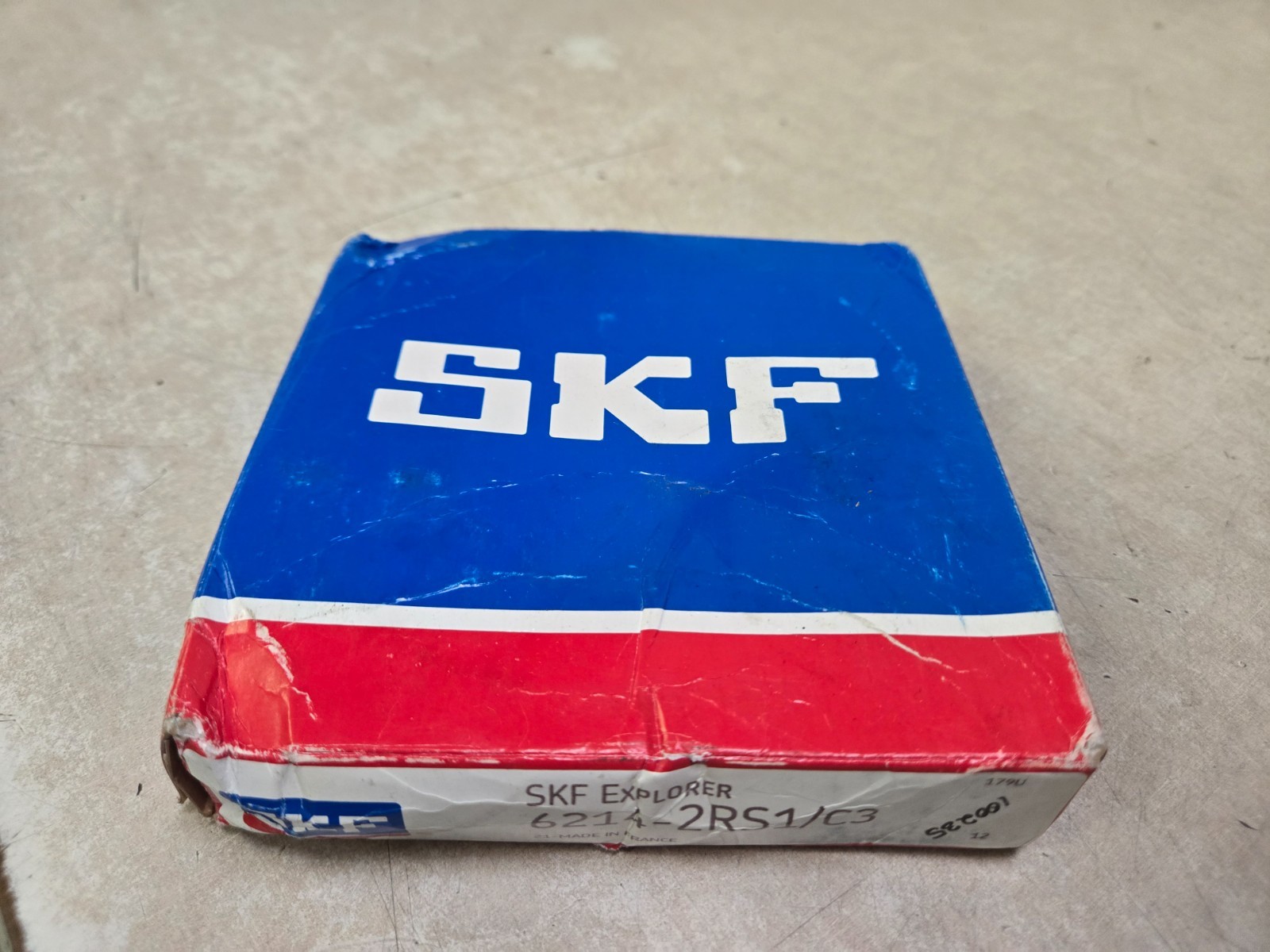One (1) SKF 6214 2RS1/C3 Deep Groove Bearing 70MM ID USA FACTORY SEALED