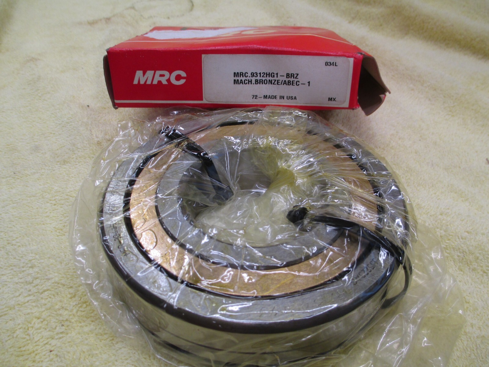 MRC 9312HG1 BRZ, Bearing, Angular Contact Bearing, ABEC 1, ISO P0, NEW, M6