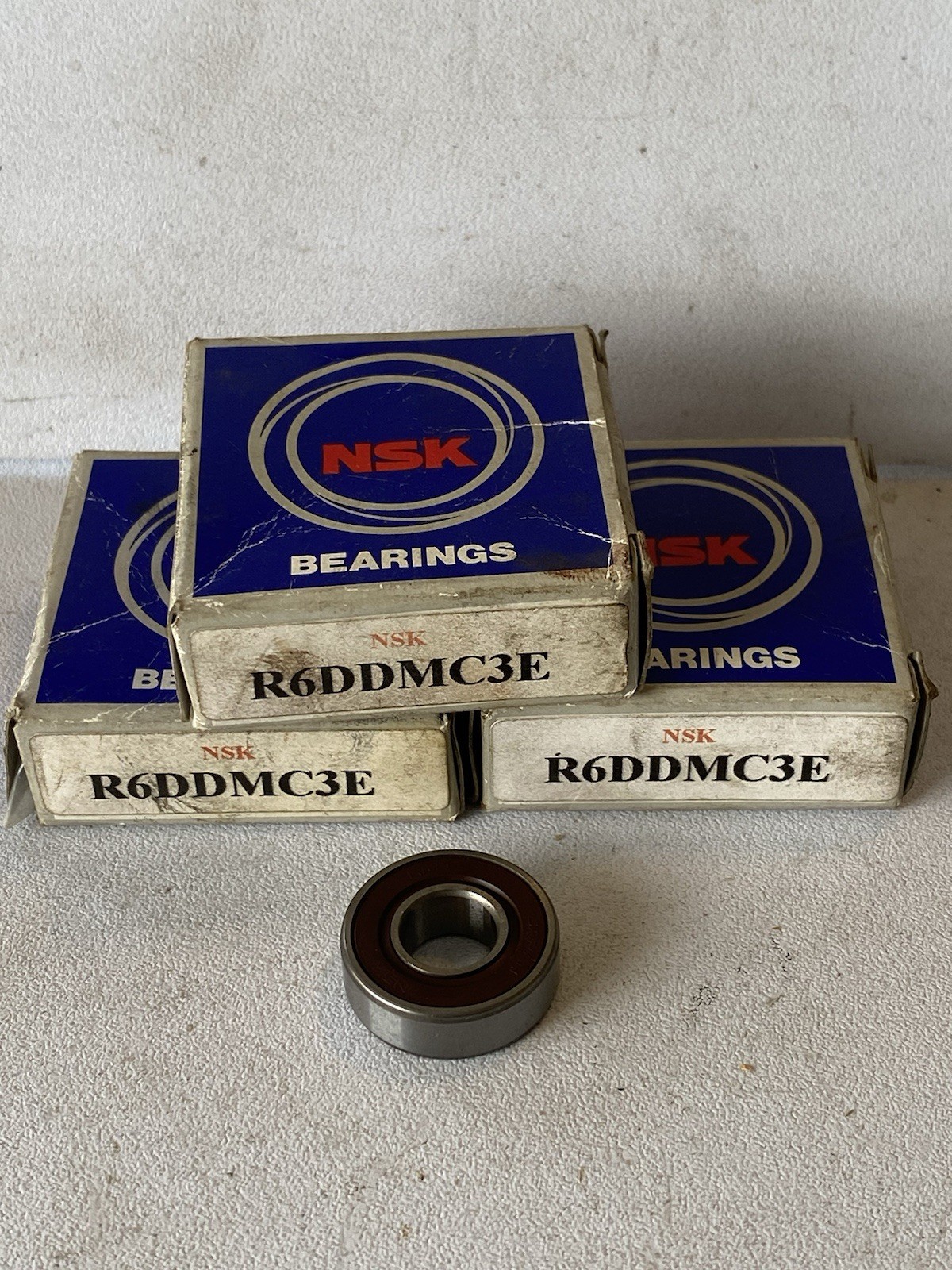 Lot Of 3 NSK R6DDMC3E Bearing, 10mm ID, 22.2mm OD, and 7.1mm Width