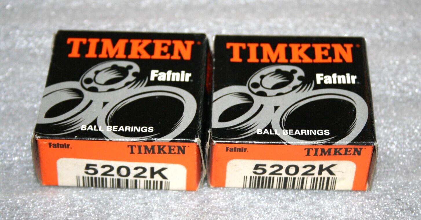 (Lot of 2) FAFNIR 5202K Angular Contact Bearings 15mm x 35mm x 5/8″ 5202 * NEW *