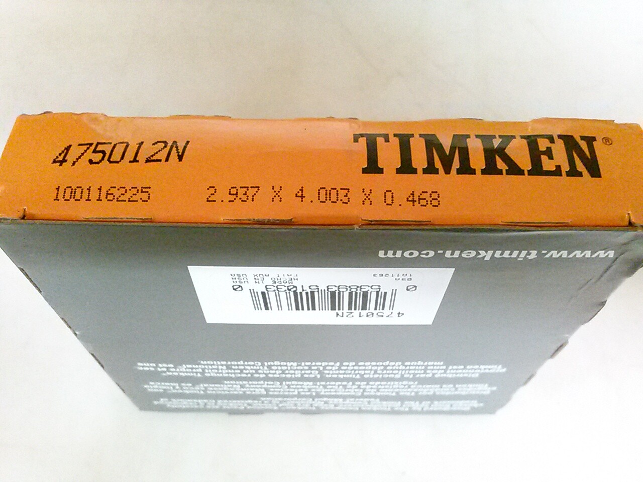 Timken / National 475012N oil seal, made in USA.