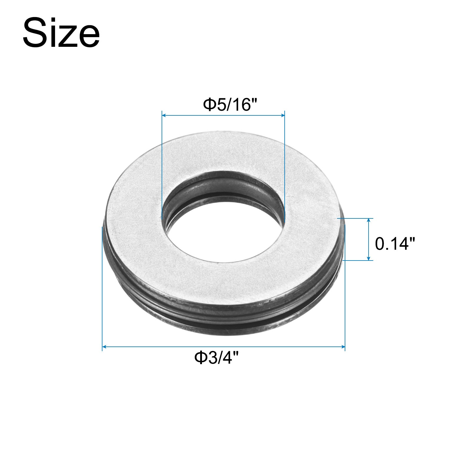6 Sets NTA512+2TRA Thrust Needle Roller Bearings 5/16×3/4×5/64, P5 (ABEC 5)