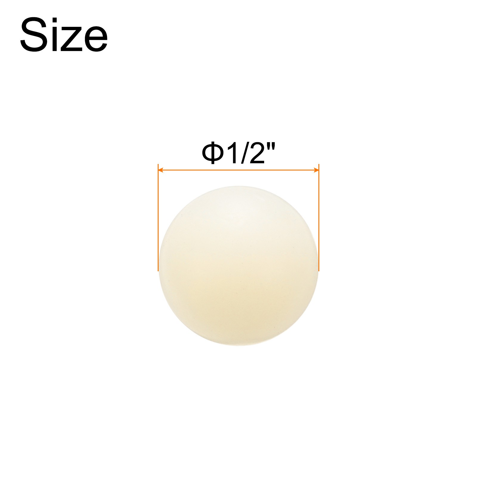 50Set Nylon Bearing Balls 1/2″ 12.7mm Solid Plastic Balls