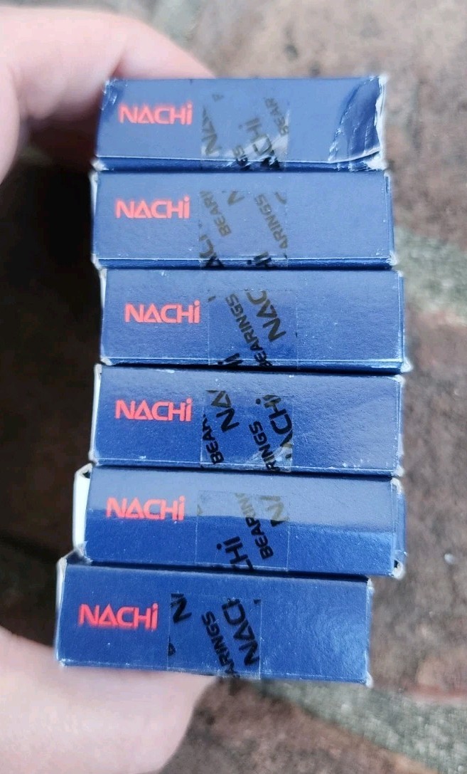 6 Pcs Nachi Bearings 6201C3 Ball Bearing, 6200 SERIES DEEP GROOVE RADIAL, NEW!!