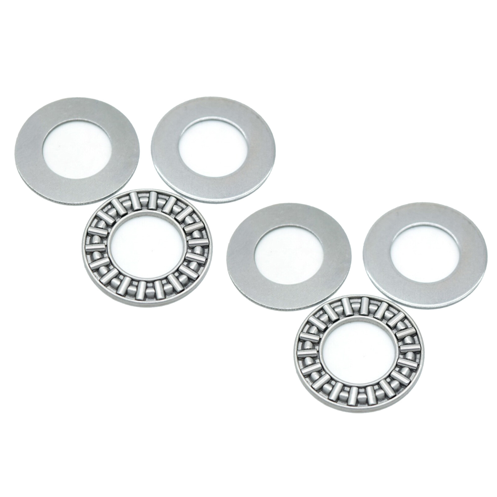 2 Sets AXK2035 Thrust Needle Roller Bearings with Washers, 20Mm Bore, 35Mm OD, 2