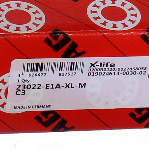 23022-E1A-XL-M-C3 FAG 110 x 170 x 45 mm SPHERICAL ROLLER