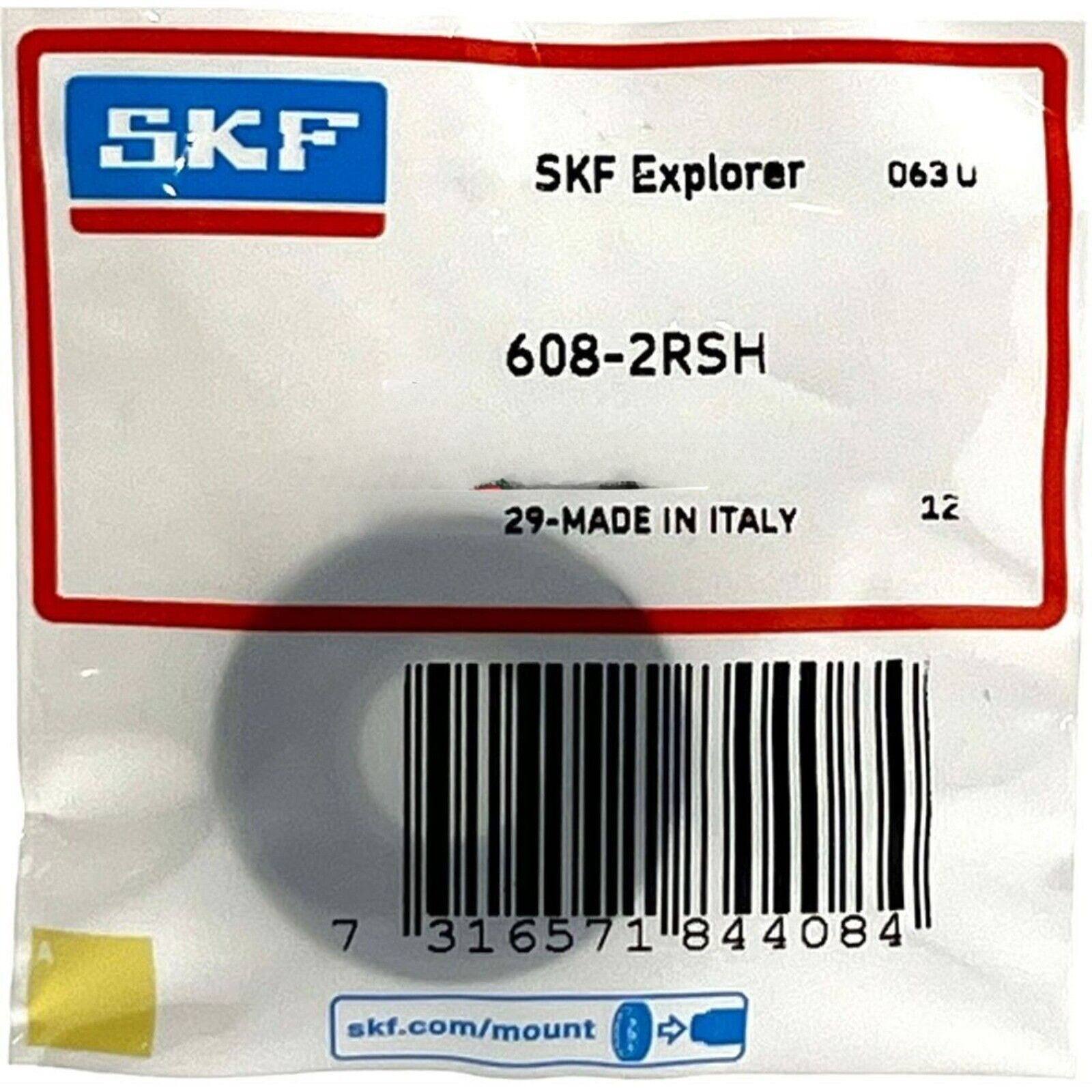 NEW SKF 608 2RSH DEEP GROOVE BALL BEARING, RUBBER SEALED 8x22x7 mm