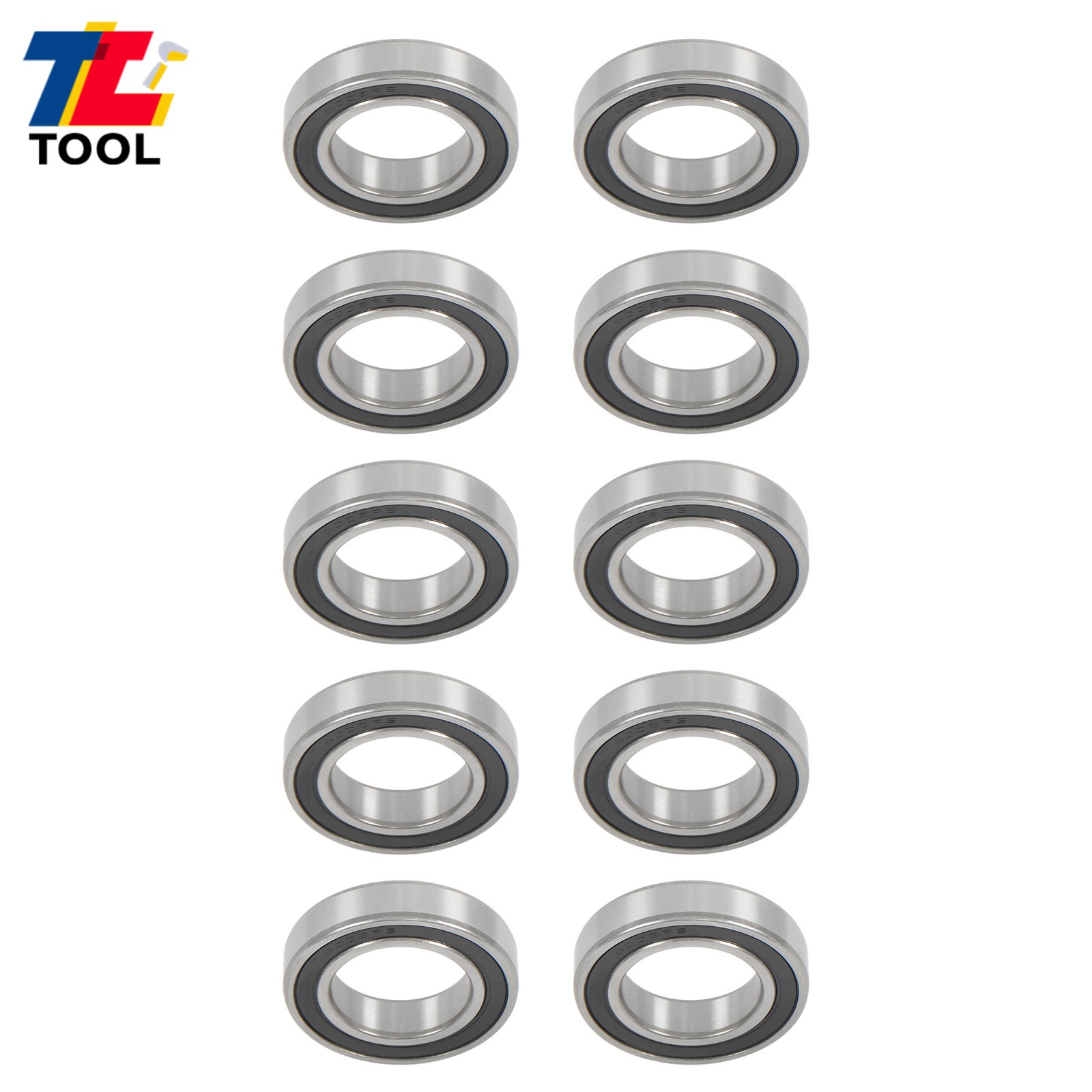 Industrial 6008-2RS Bearings 10pcs 40x68x15mm Double Sealed