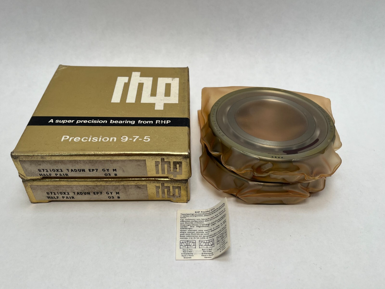 RHP 7210CTDUHP4 Bearing 50x90x20mm 7210-C-T-DUH-P4 B7210X2TADUHEP7 England 2 Pcs