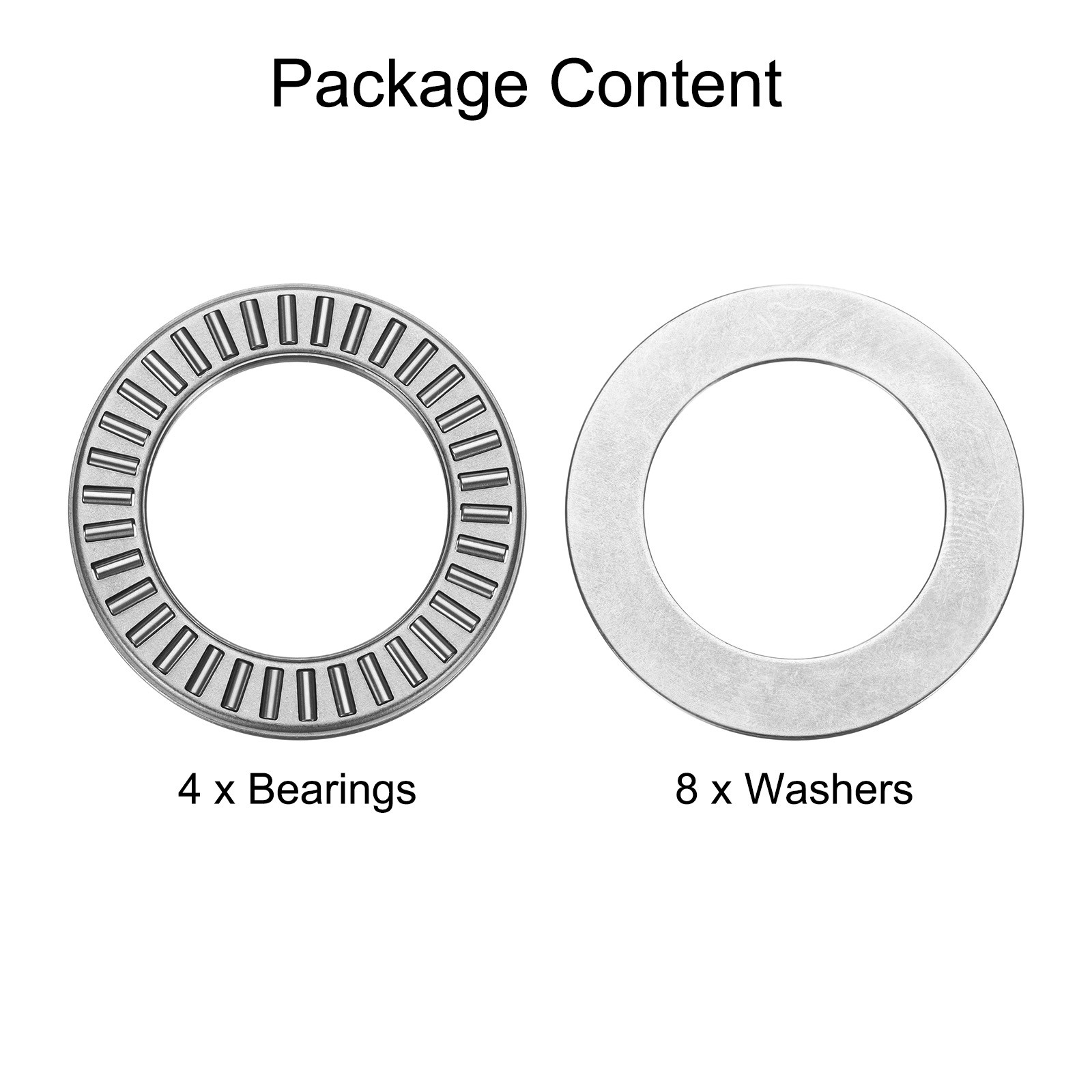 4 Sets NTA1625+2TRA Thrust Needle Roller Bearings 1×1-9/16×5/64 , P5 (ABEC 5)