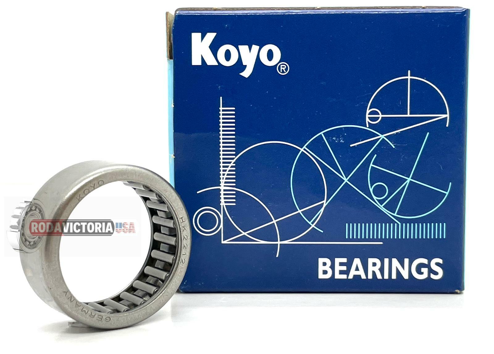 KOYO HK2212 Needle Roller, Drawn Cup, Open, Steel Cage, Metric bearing 22x28x12