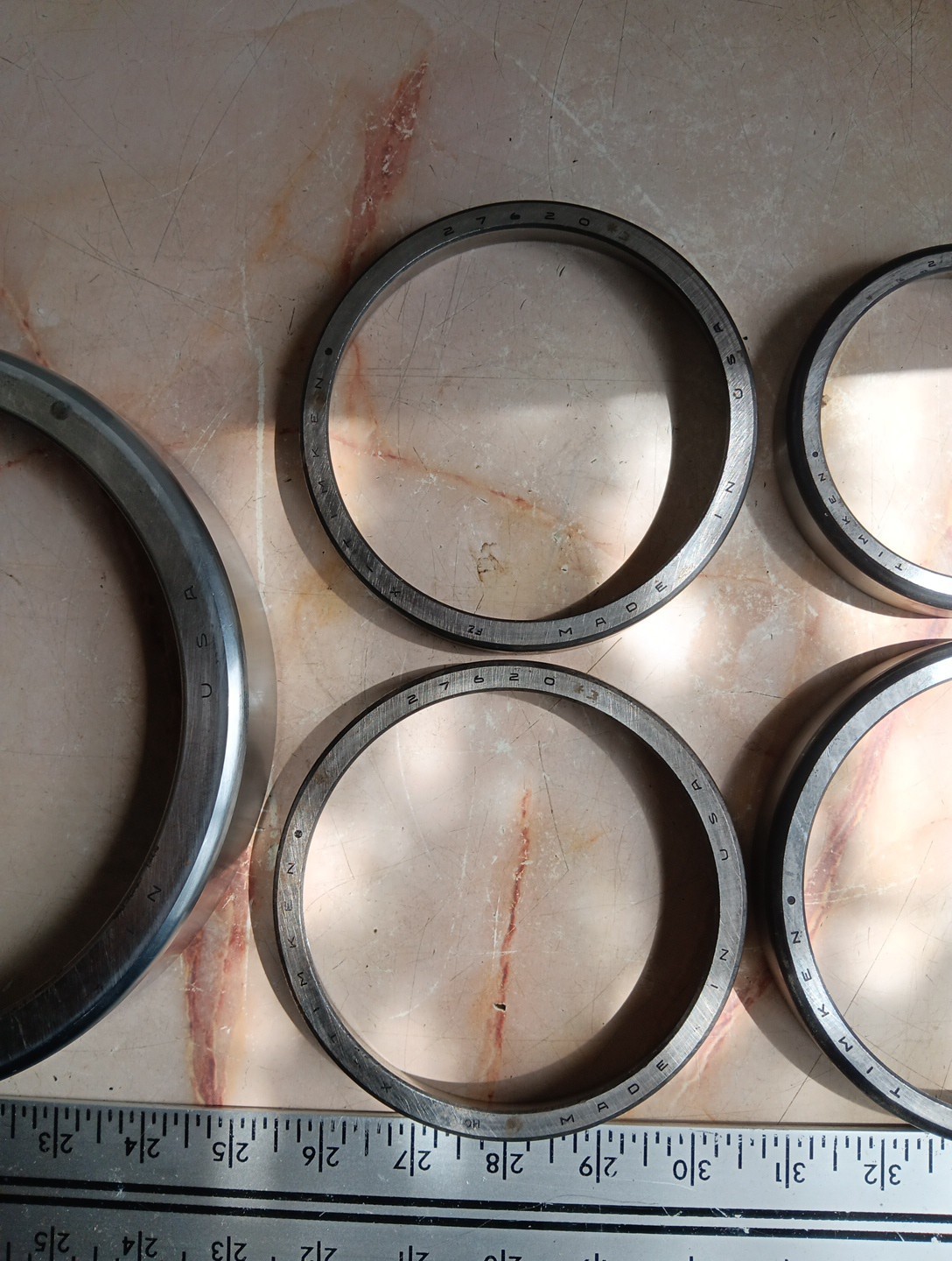 TIMKEN ASSORTED ROLLER BEARING CUPS – 27620 792A 28920 792 1922 – LOT OF 6 Races