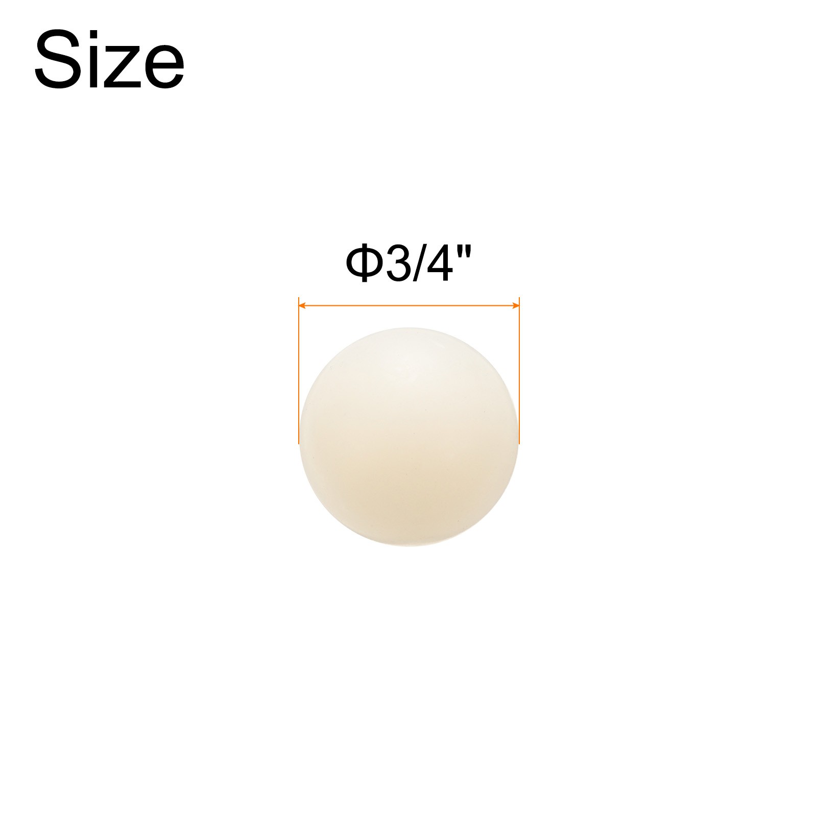 20PACK Nylon Bearing Balls 3/4″ 19.05mm Solid Plastic Balls