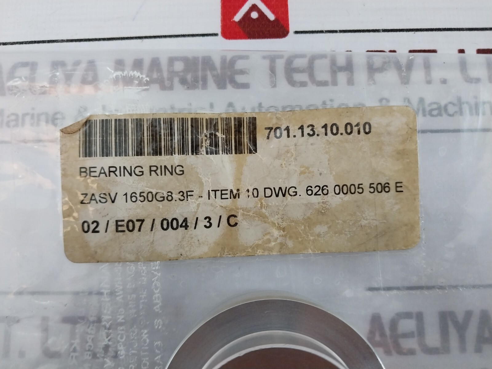 ZASV 1650G8.3F Bearing Ring DWG. 626 0005 506 E