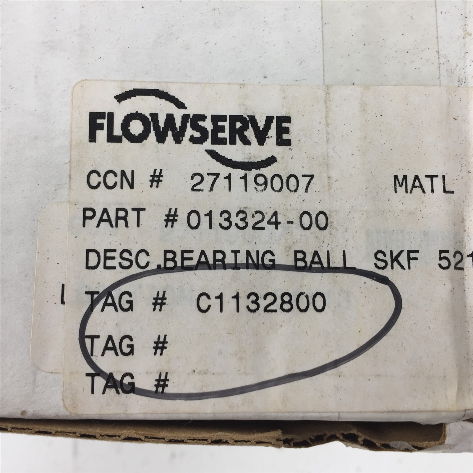 SKF 5212 A/C3 Bearing Flowserve 5212HC3