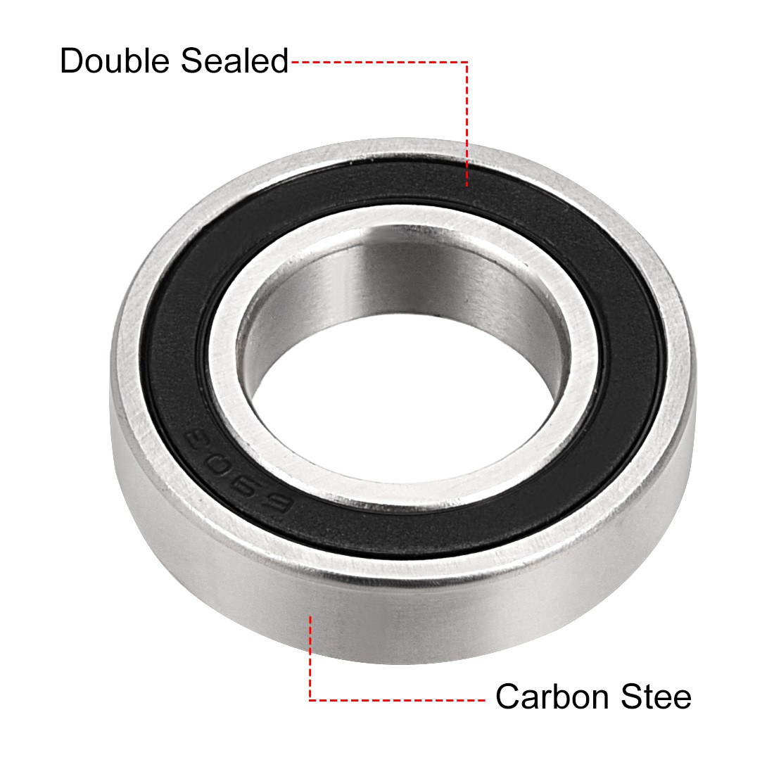10pcs Deep Groove Ball Bearing 6903-2RS Double Sealed Carbon Steel
