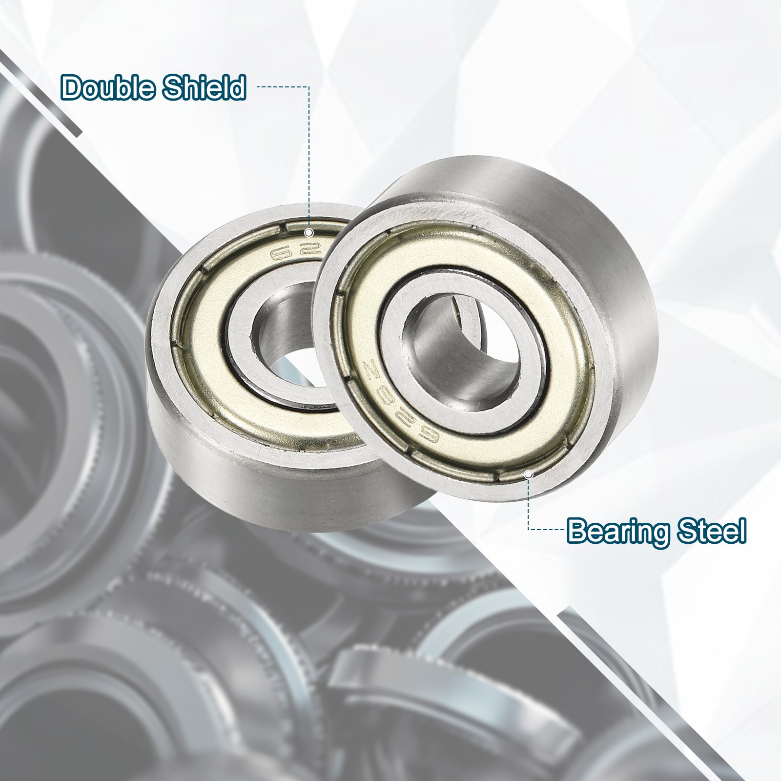 20Pcs 628ZZ Deep Groove Ball Bearings 8x24x8mm Double Shield Bearing