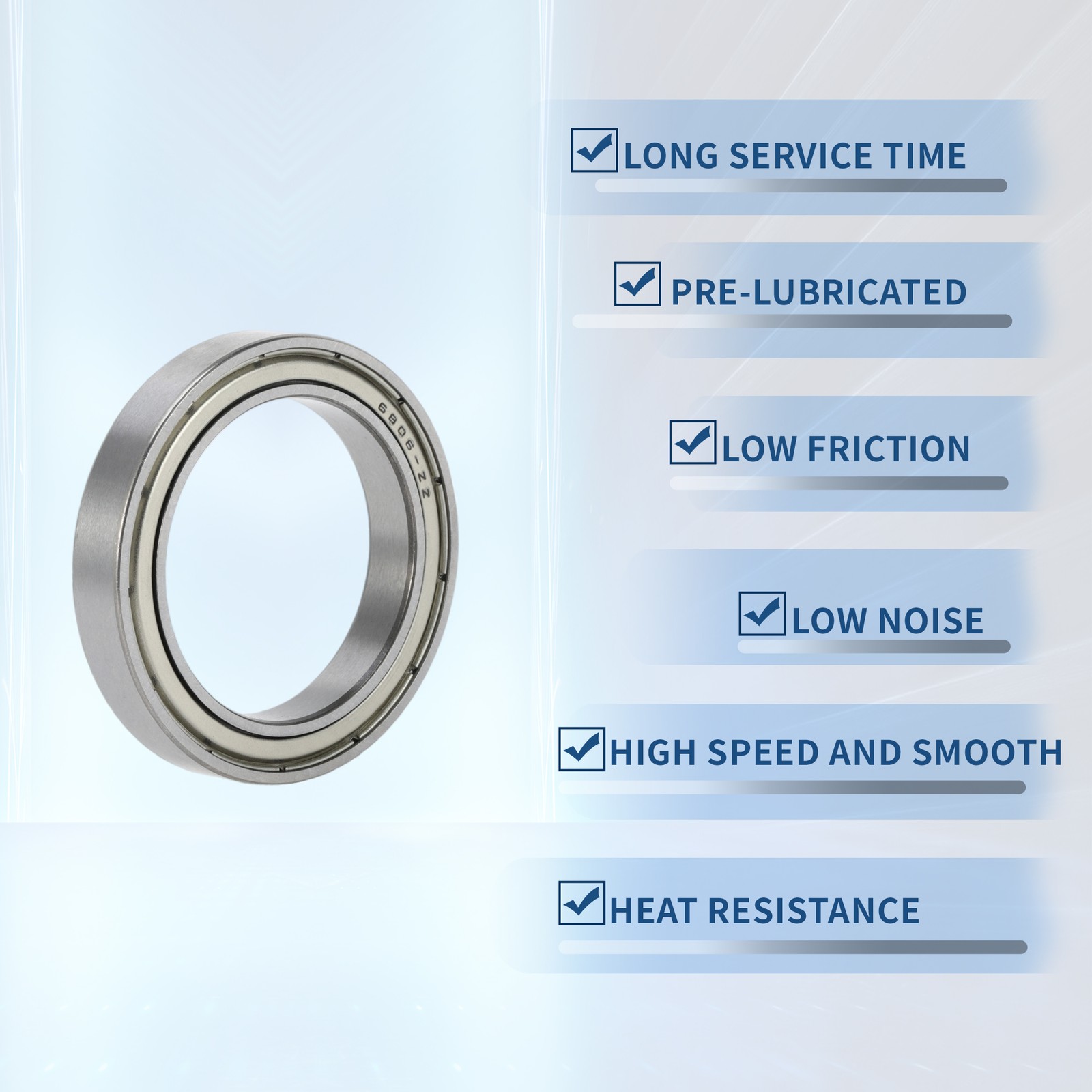 6806ZZ deep throat ball bearings 30x42x7mm scooter wheel
