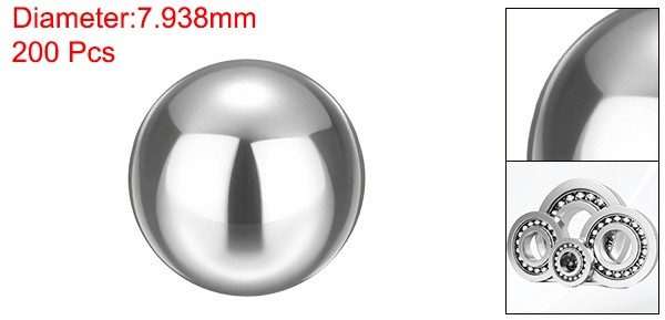 200 Pcs Mirror Polished 7.938mm Bearing Ball Carbon Steel G1000 Precision Ball