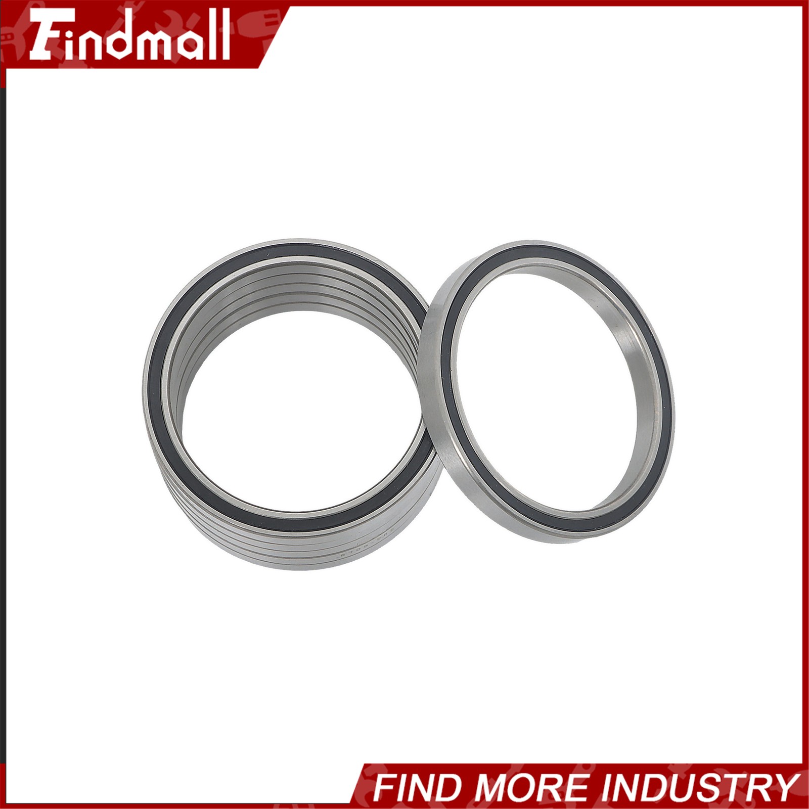 Findmall 6709-2RS Deep Groove Bearings 10pcs 45x55x6mm Rubber Sealed Pre-Lubed