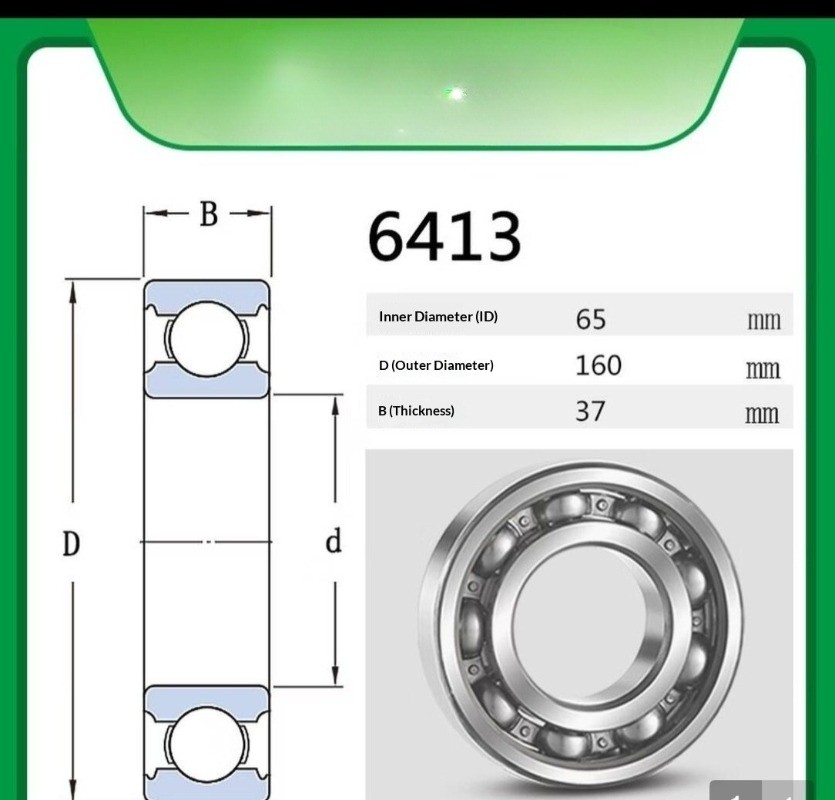1PCS NSK 6413 (open unsealed) bearing