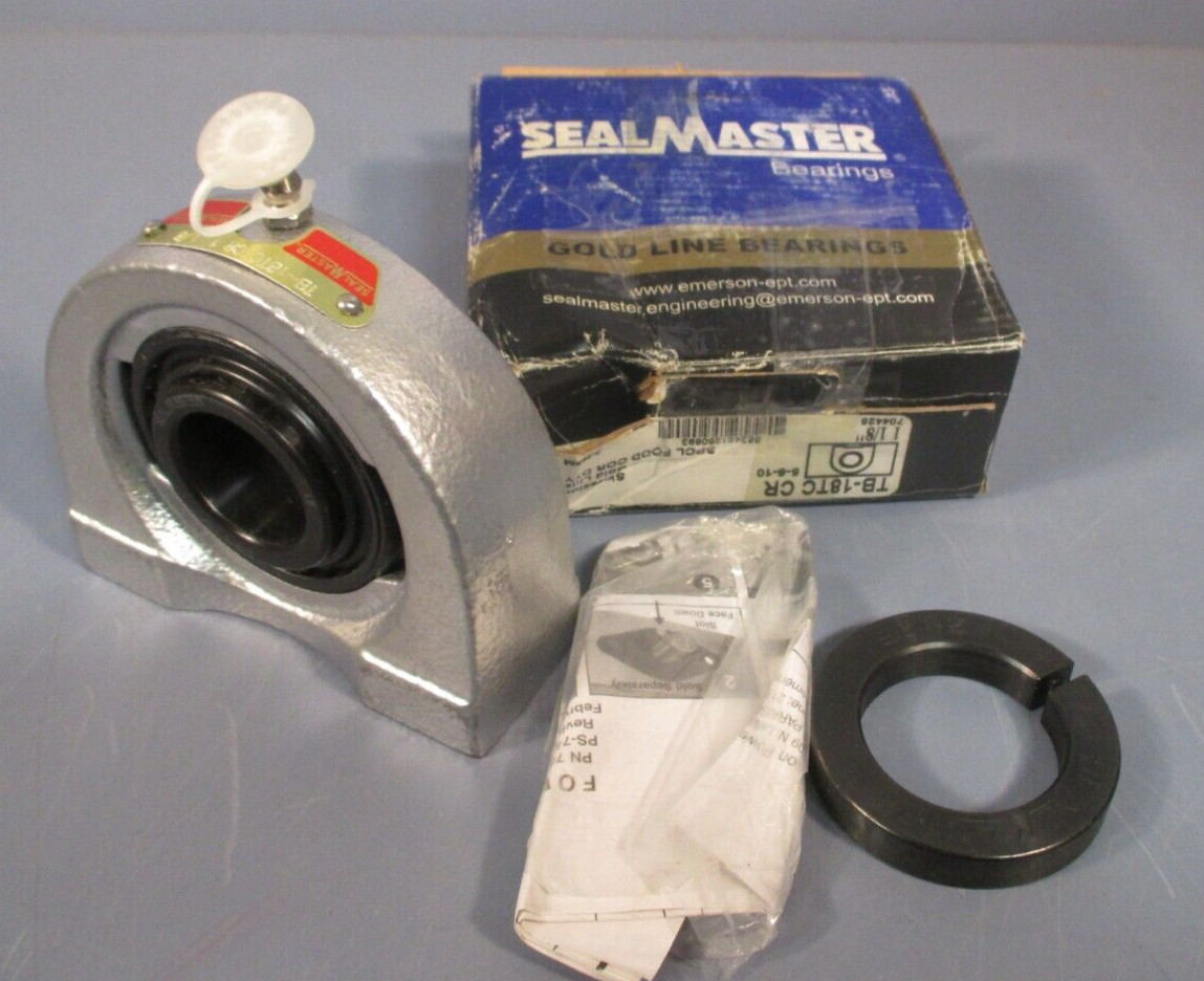 SEALMASTER PILLOW BLOCK BEARING 1 1/8″ TB-18TC CR