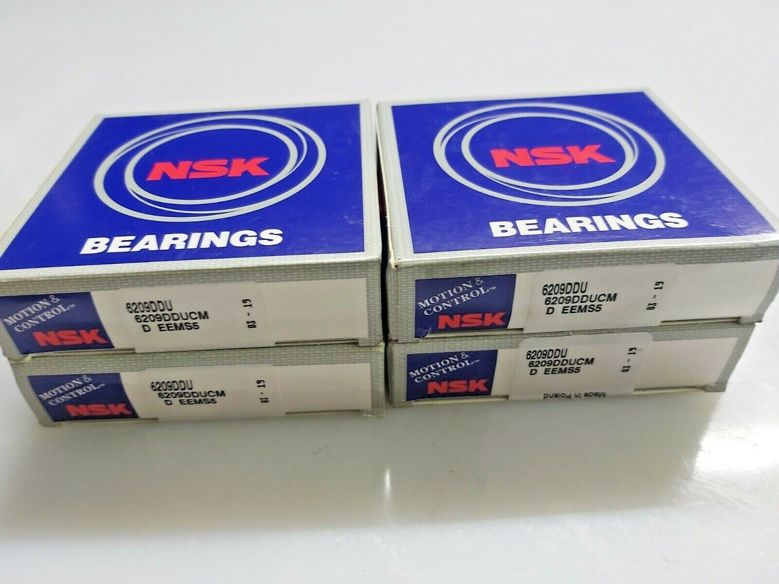 Lot of 4 pcs. NSK 6209DDUCM Deep Groove Bearing 45 x 85 x 19mm