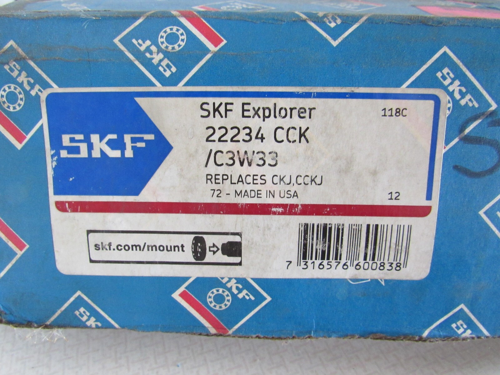 NEW SKF 22234 CCK/C3W33 ROLLER BEARING 22234CCKC3W33 170 mm x 310 mm x 86 mm