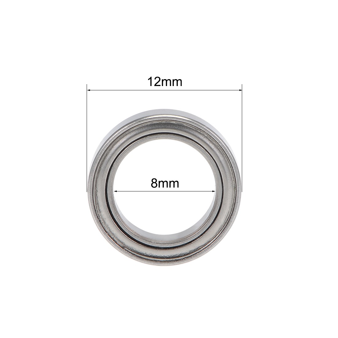 SMR128ZZ Ball Bearings 8x12x3.5mm Double Shielded Stainless Steel 5pcs