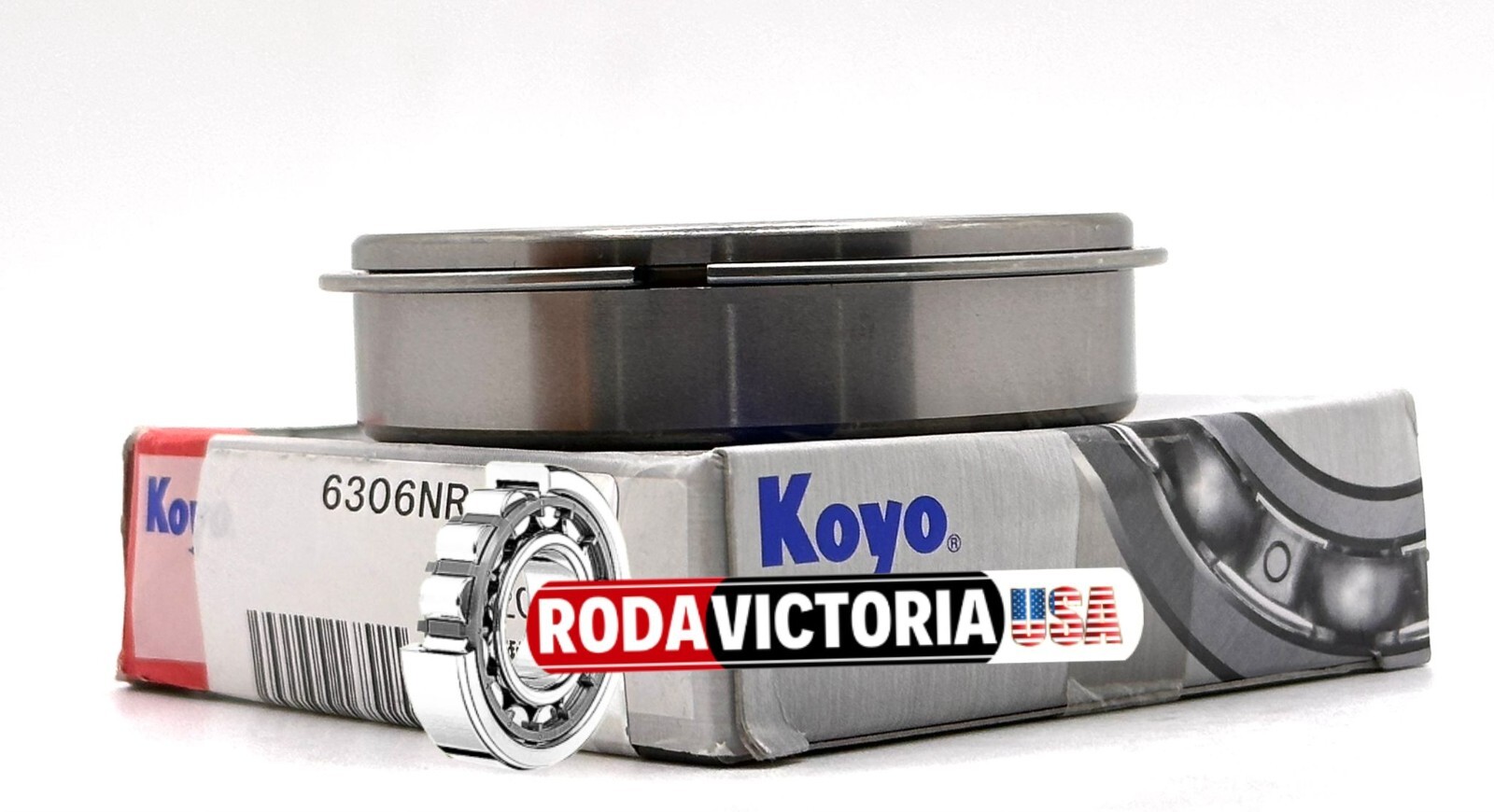 KOYO 6306 NR BALL BEARING, OPEN, NO SEALS + SNAP RING 30x72x19mm