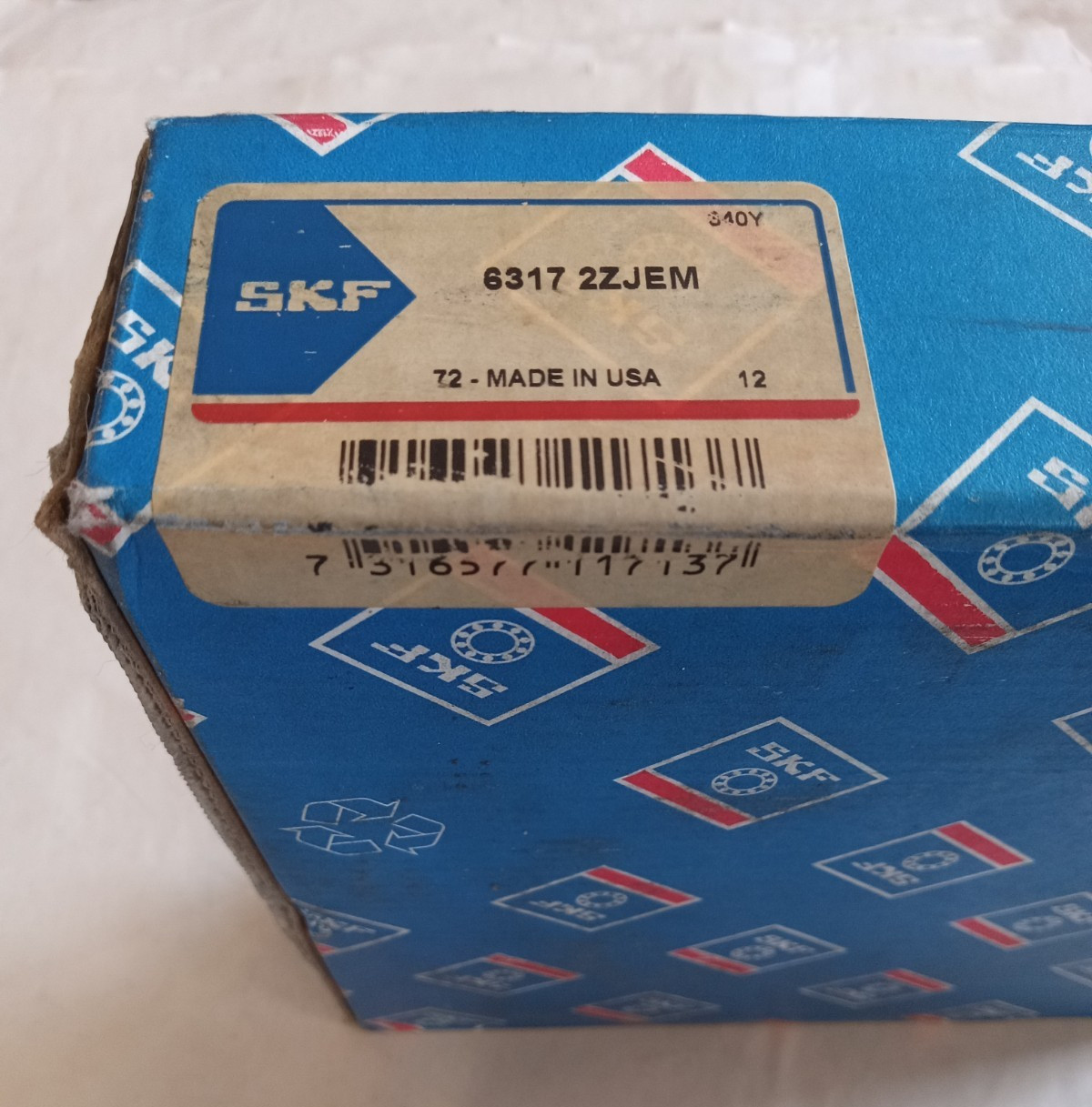 SKF 6317 2ZJEM Single Row Bore Deep Groove Ball Bearing 3.35″x7.09″x1.61″
