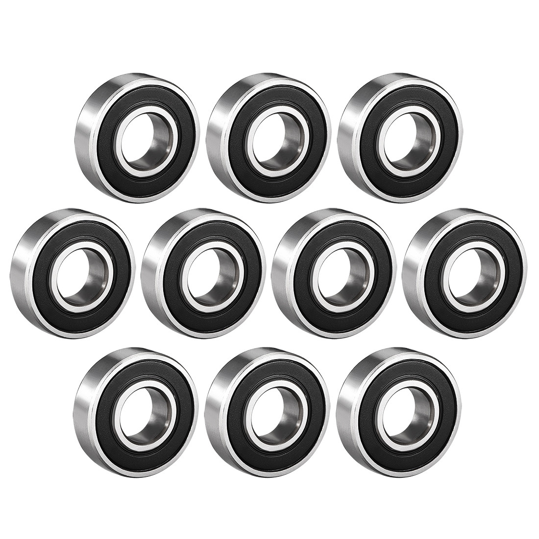 10pcs 6001-2RS Deep Groove Ball Bearings High Carbon Steel Double Sealed