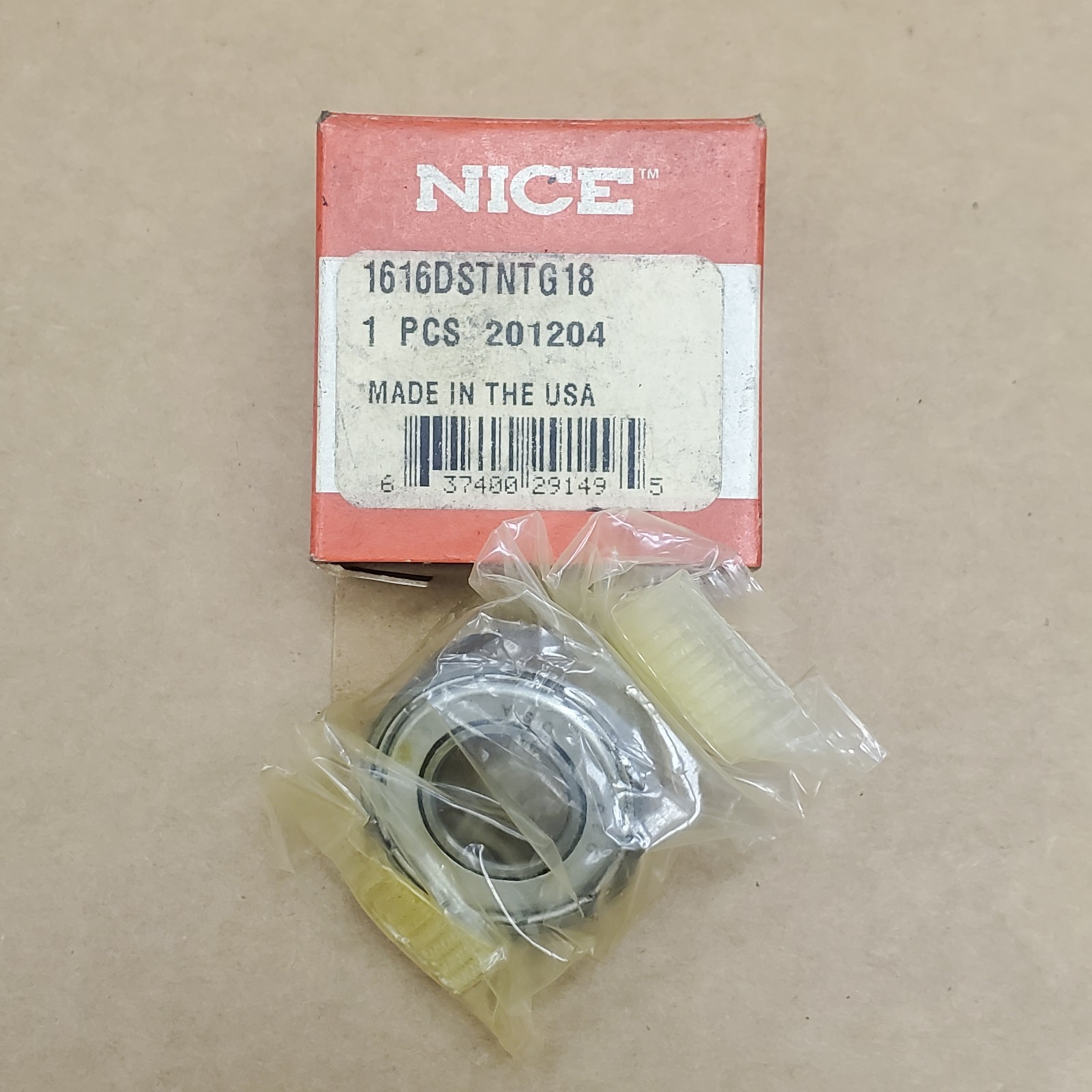 RBC Nice 1616DSTNTG18 Ball Roller Bearing Double Metal Shield – Set of 2 – NEW