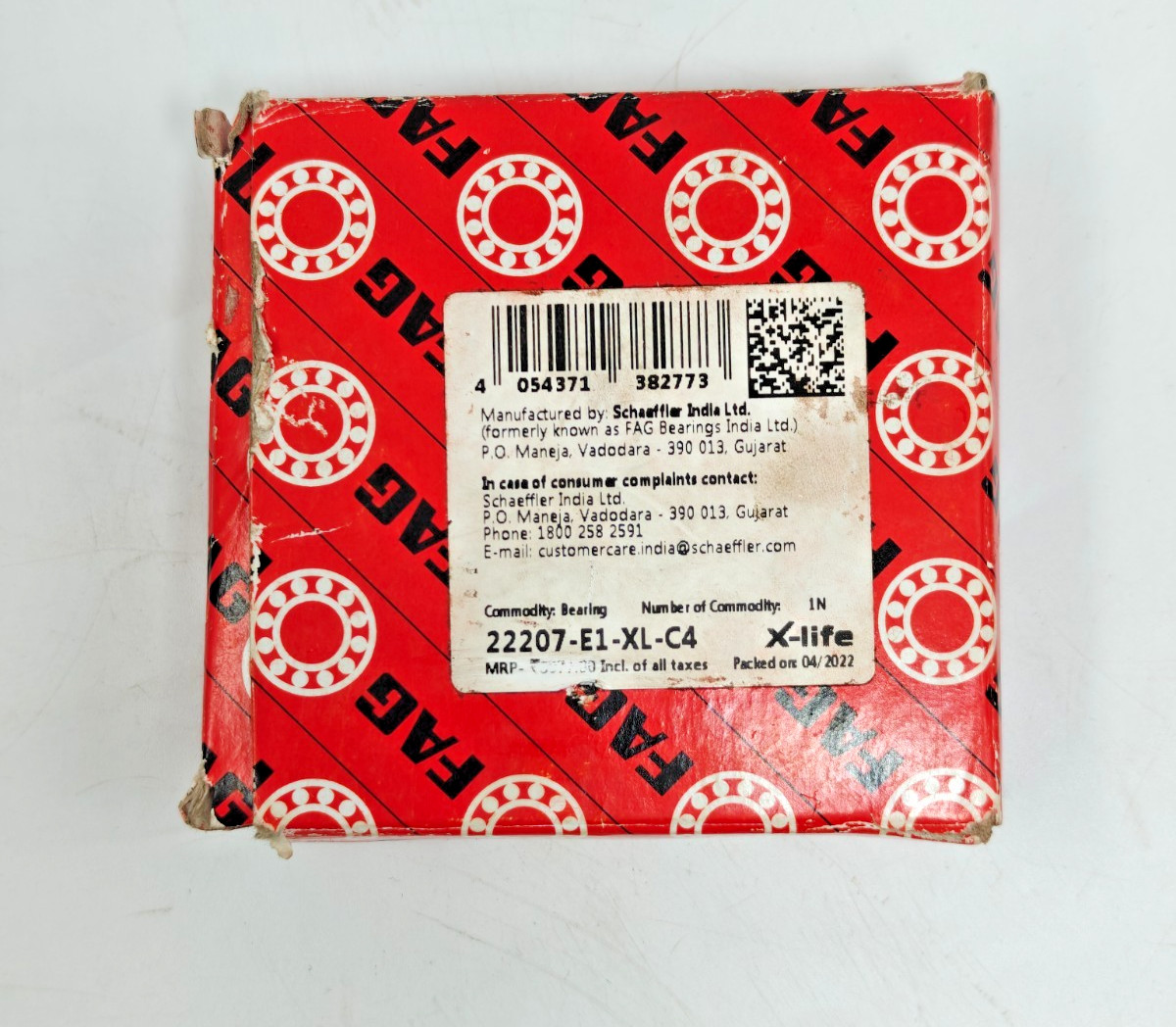 22207-E1-XL-C4 FAG X-Life Spherical Roller Bearing FAG 22207 C4, 35x72x23mm