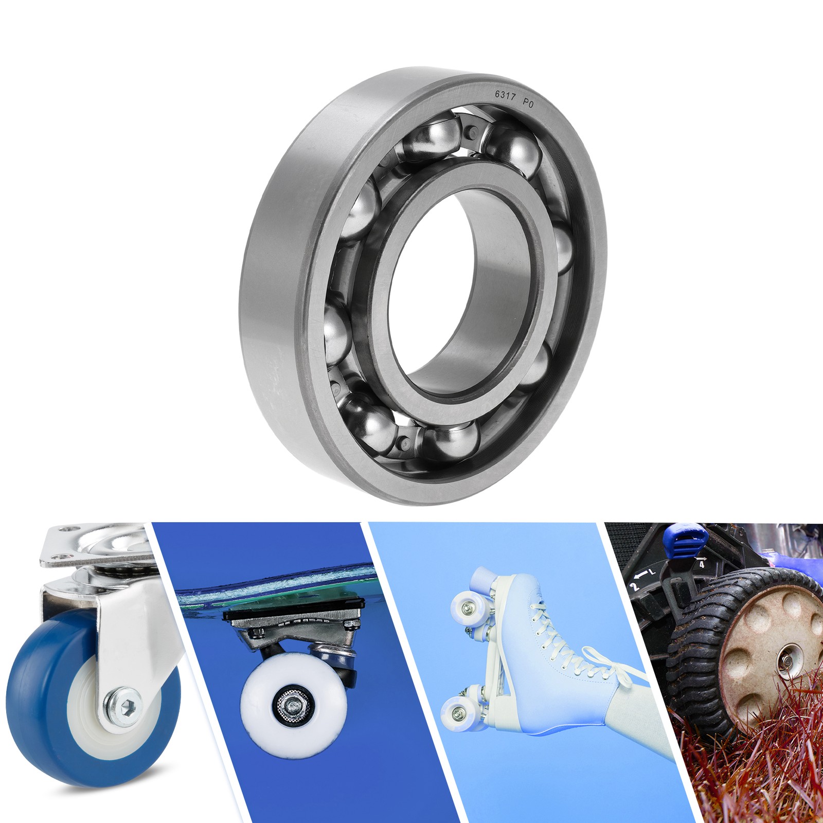 6317 Deep Groove Ball Bearings P0 85x180x41mm 1 Pc Scooter Skateboard Wheel