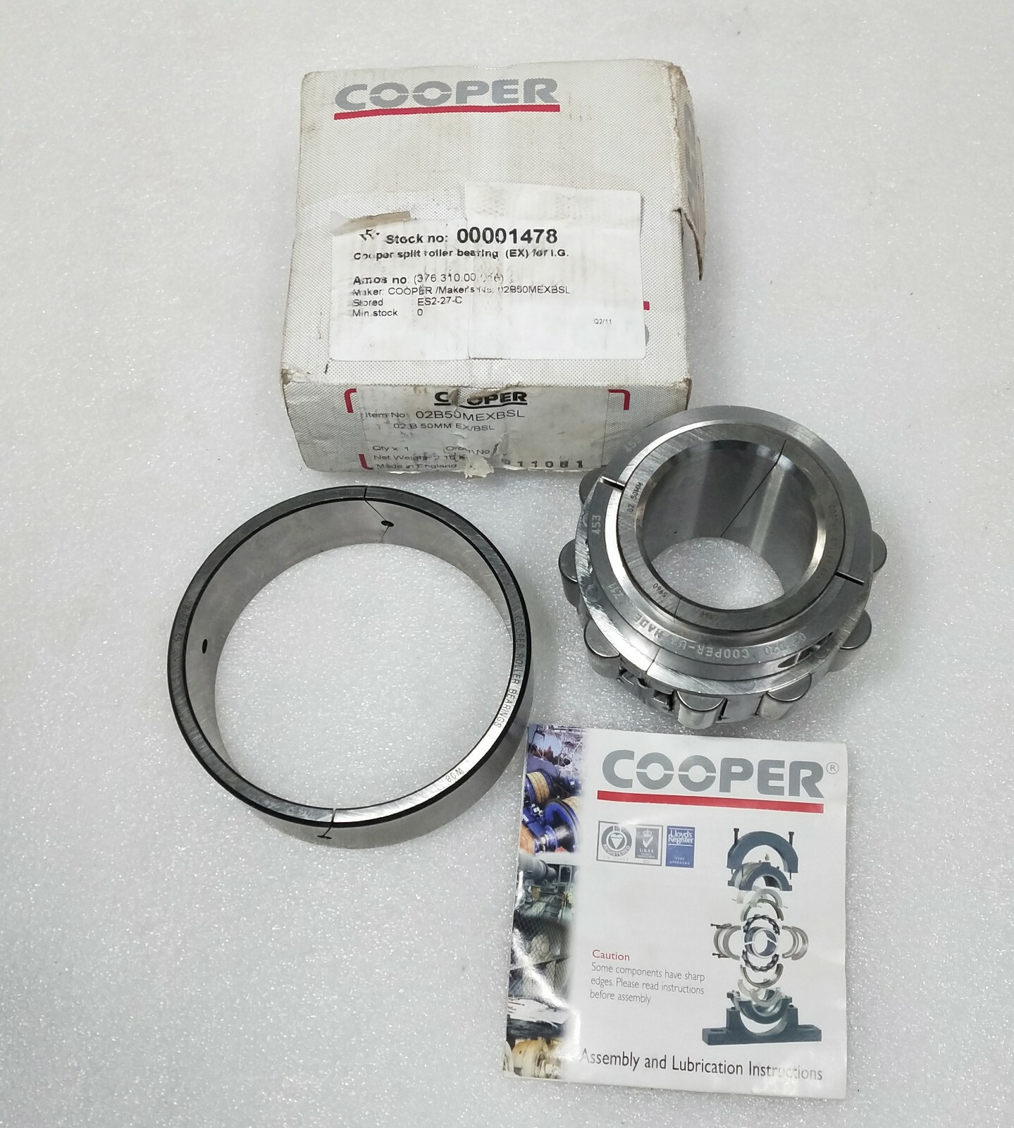 COOPER ROLLER BEARING 02B50MEXBSL 02 50MM (EXPEDITE SHIPPING)