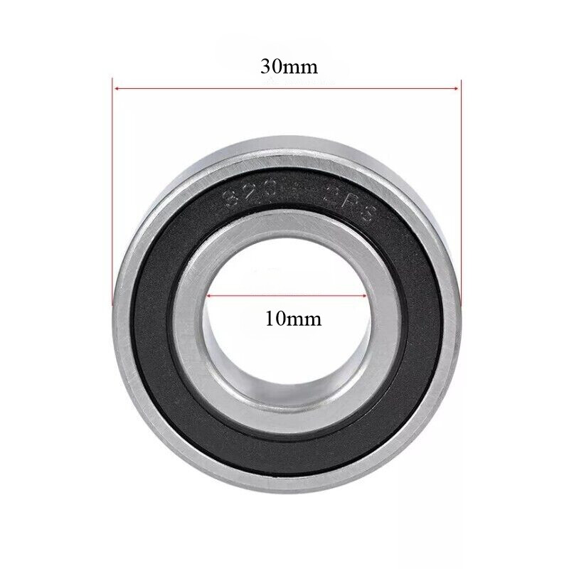 2Pcs 3200-2RS Angular Contact Ball Bearing Sealed Bearings 10x30x14.3mm