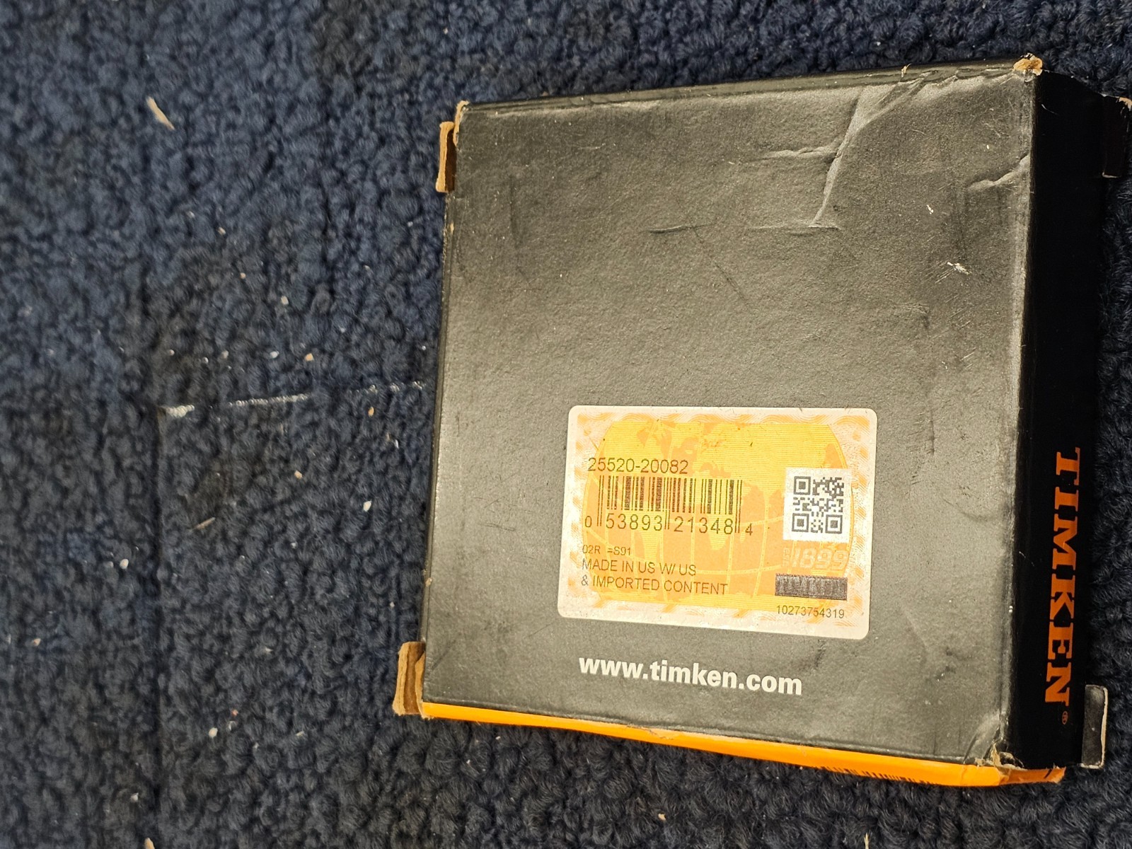 (QTY 2) TIMKEN 25520 Tapered Roller Bearing Cup 82.931 mm OD x 19.05 mm Width