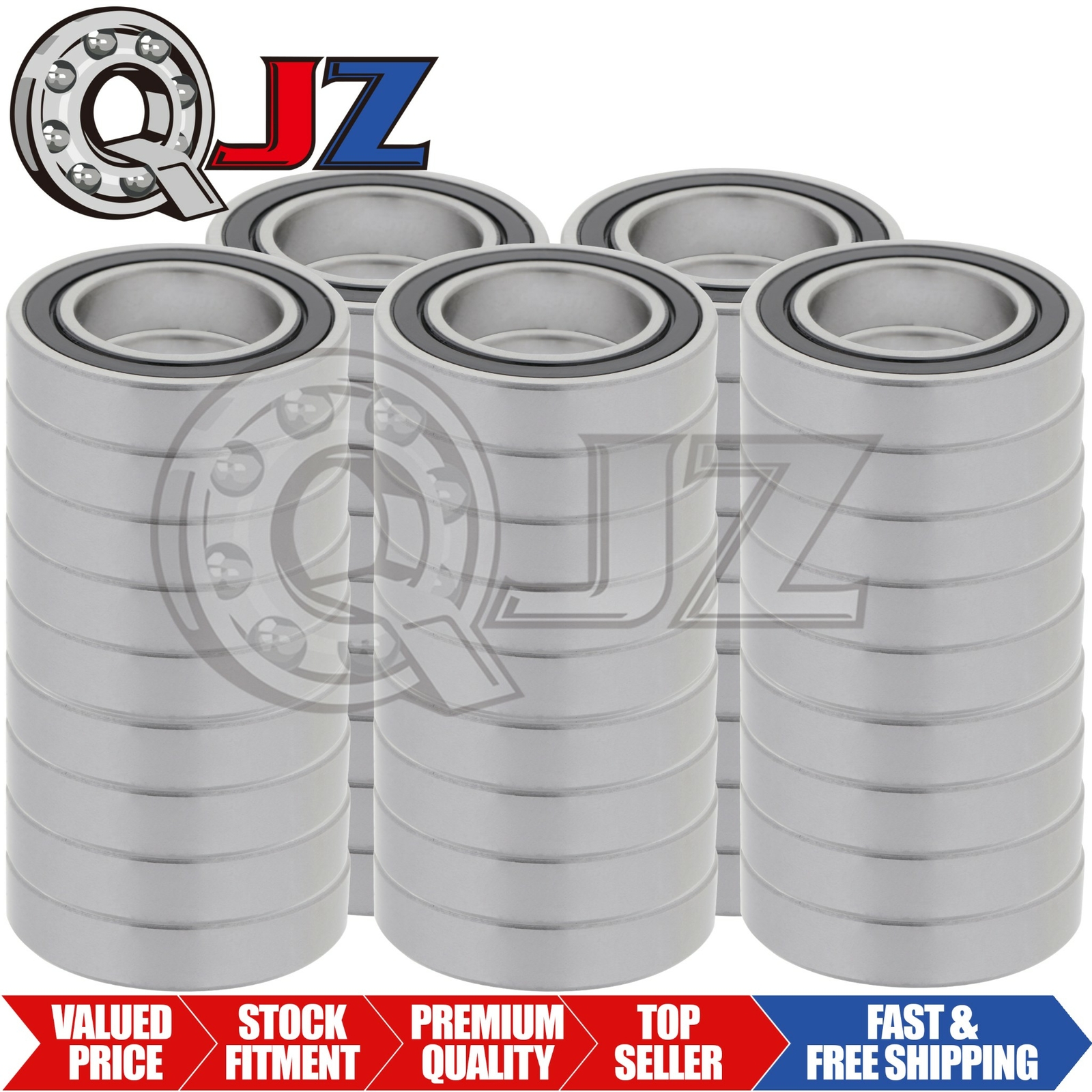 [50-Pk] 6909-2RS Radial/Deep Groove Ball Bearing 45mm x 68mm x 12mm Rubber Seal