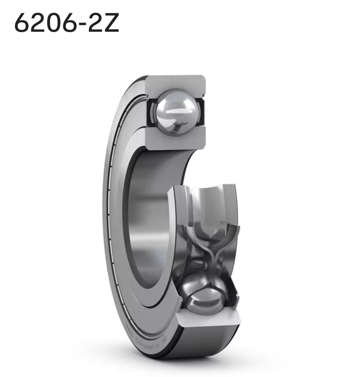 Enduro 6206-2Z Deep Groove Ball Bearing, Double Shielded, 30x62x16