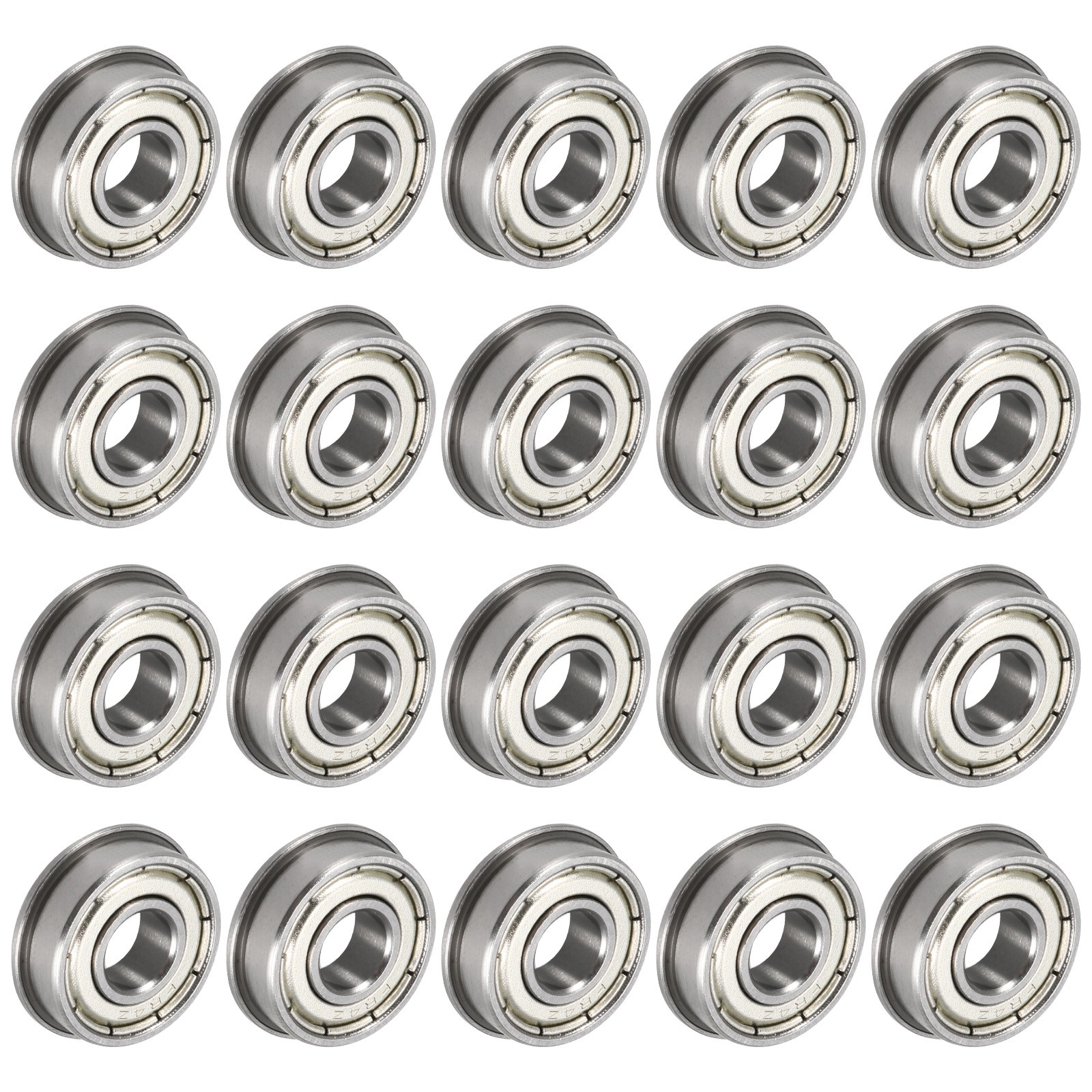 20pcs FR4ZZ Flanged Ball Bearing 1/4×5/8×10/51″ Chrome Steel Flange Bearings