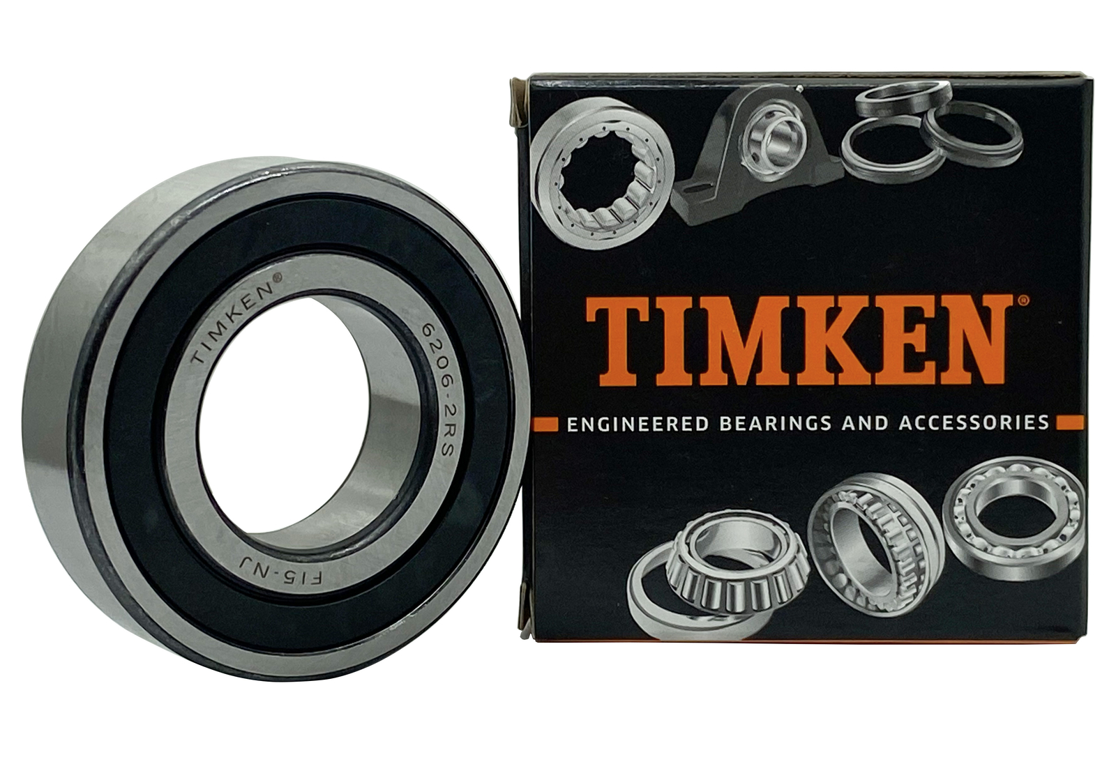 NEW (2PACK) TIMKEN 6206-2RS Double Rubber Seal Bearings USA Brand 30X62X16MM