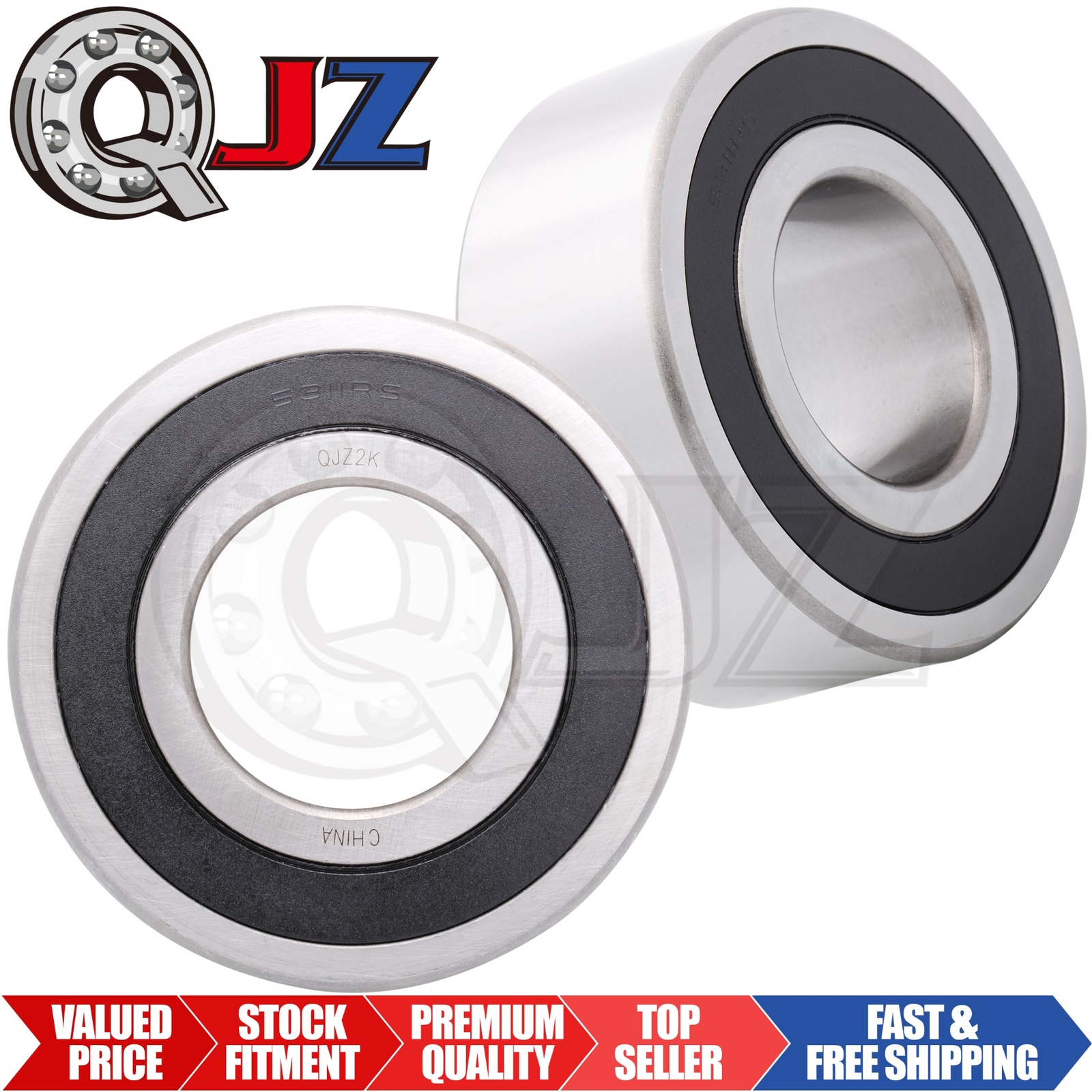 [Qty.2] 5311-2RS Angular Contact Ball Bearing [55mm Bore x 120mm OD x 49.2mm W]