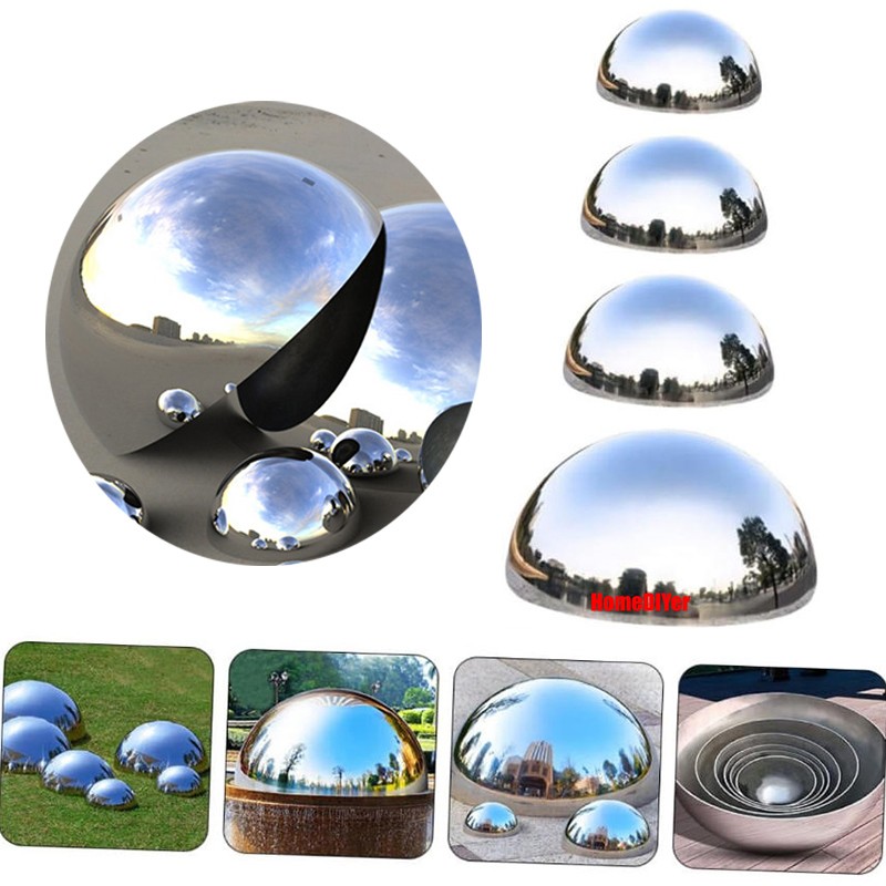 304 Stainless Steel Half Hollow Ball Metal Sphere Hemispheres Gazing Globe Balls